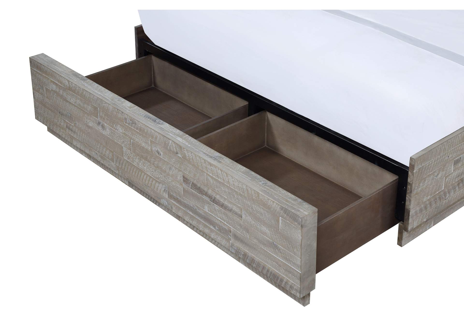 Alexandra Solid Wood Storage Bed In Rustic Latte image 8