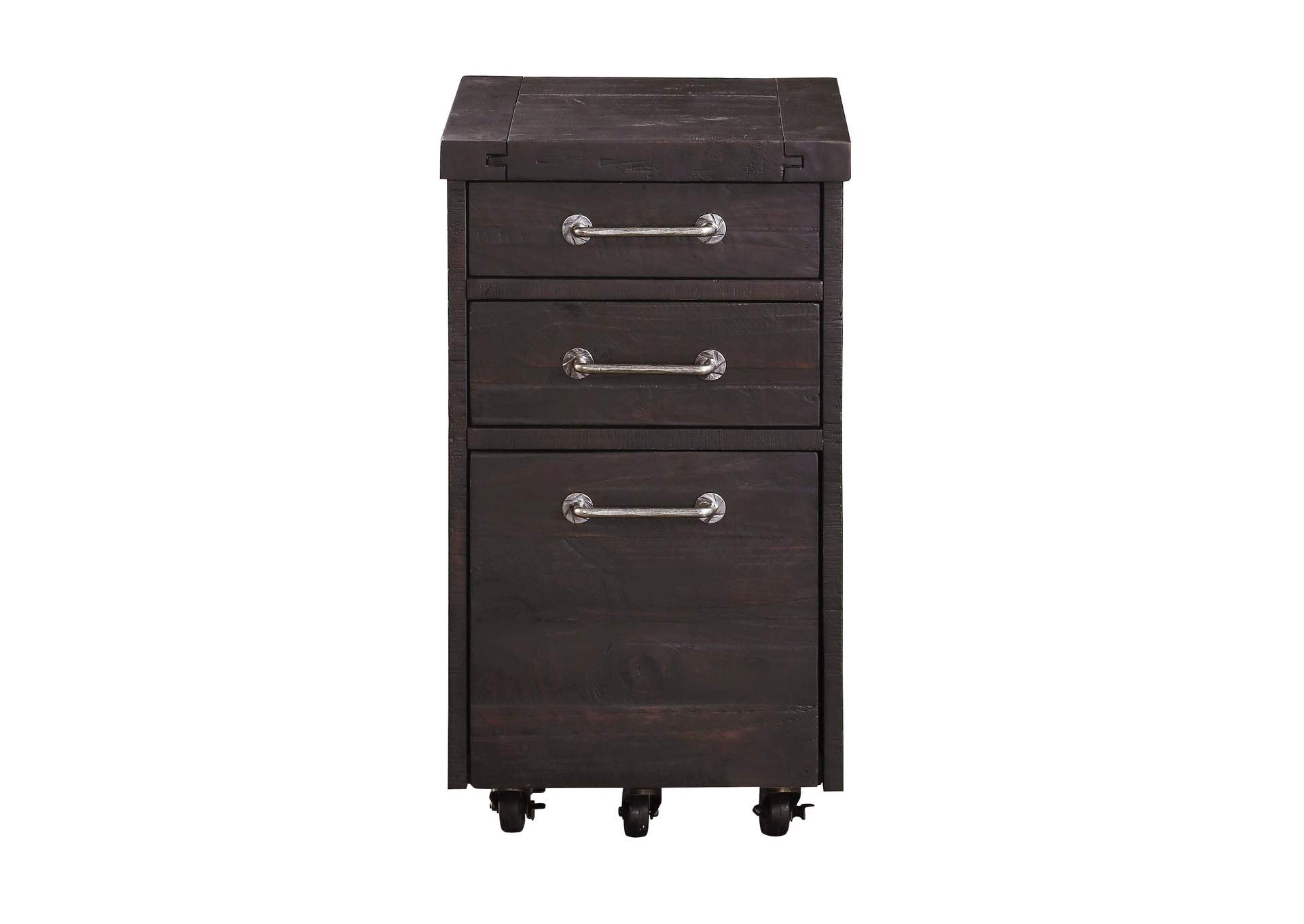 Yosemite Solid Wood Rollling File Cabinet In Cafe image 4