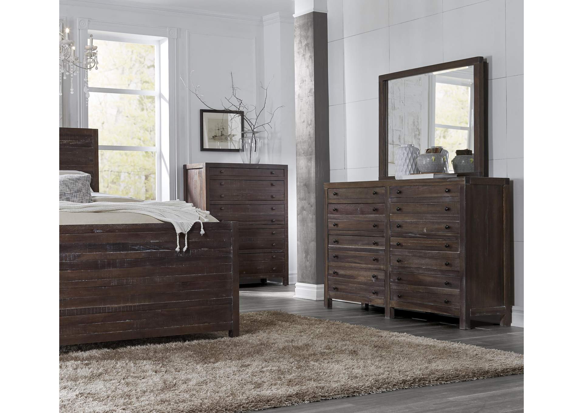 Townsend Eight Drawer Solid Wood Dresser In Java (2024) image 3