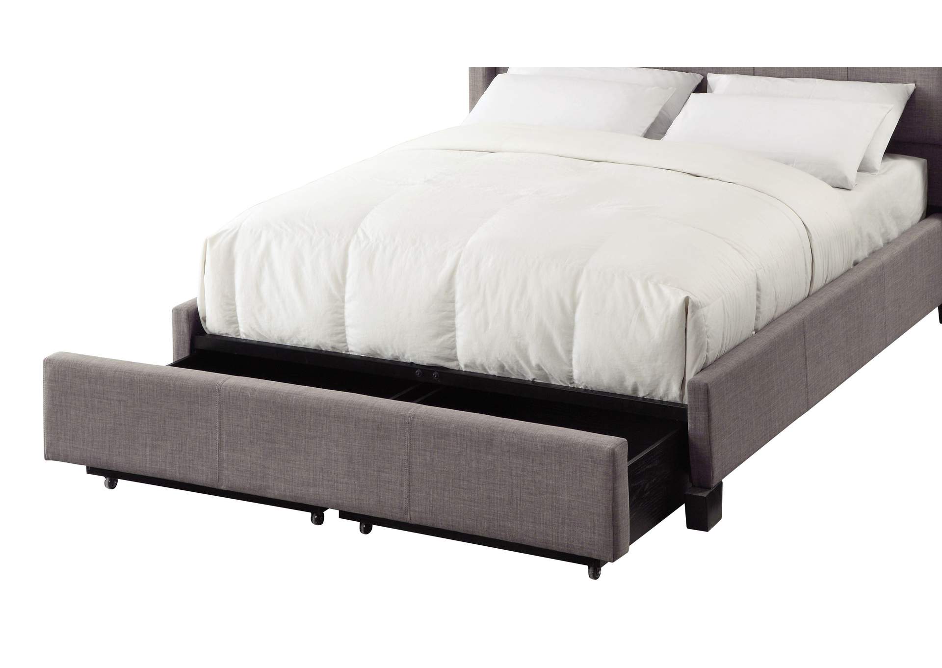 Royal Tufted Footboard Storage Bed In Dolphin Linen image 7