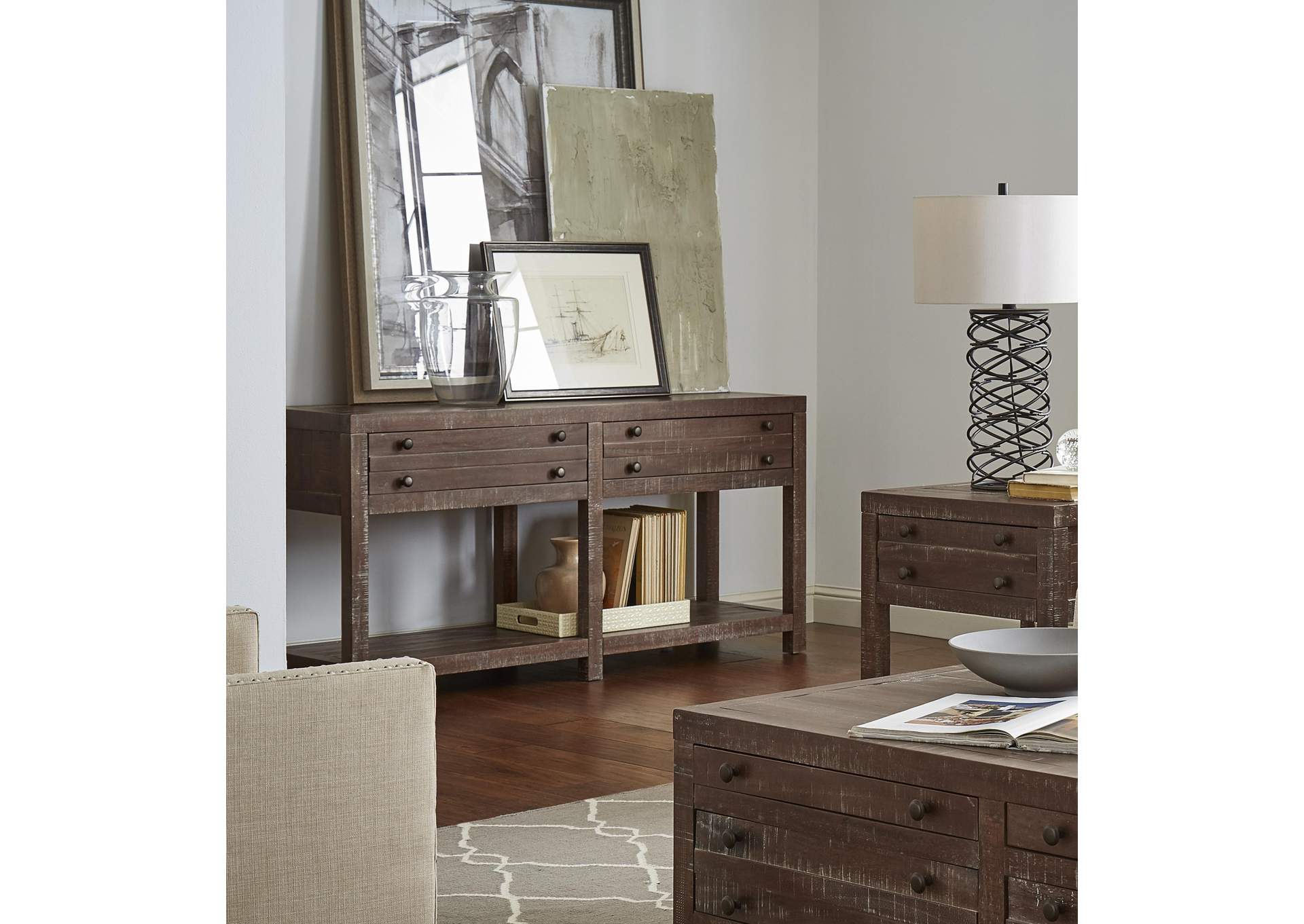 Townsend Solid Wood Console Table In Java image 3