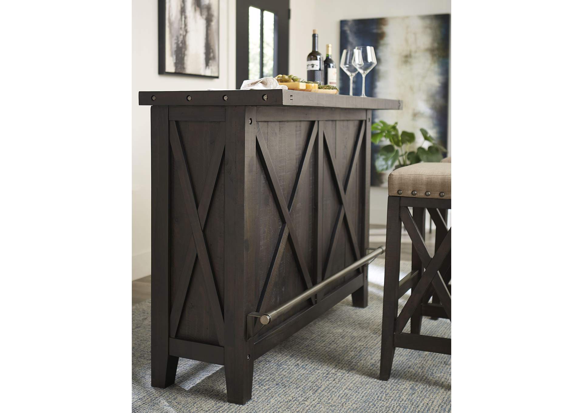 Yosemite Solid Wood Bar Table In Cafe image 6