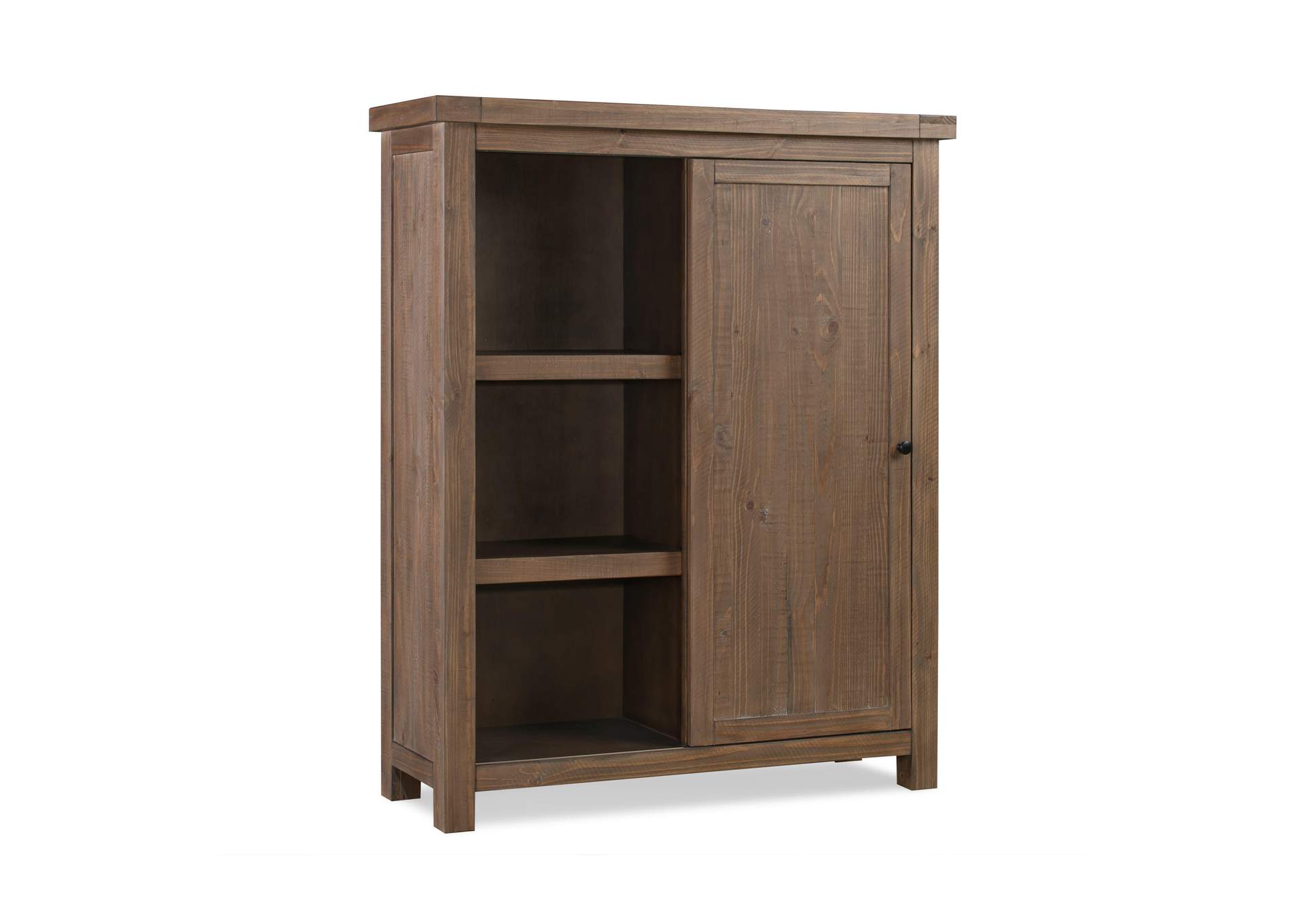 Autumn Sliding Door Bookcase In Flint Oak image 6