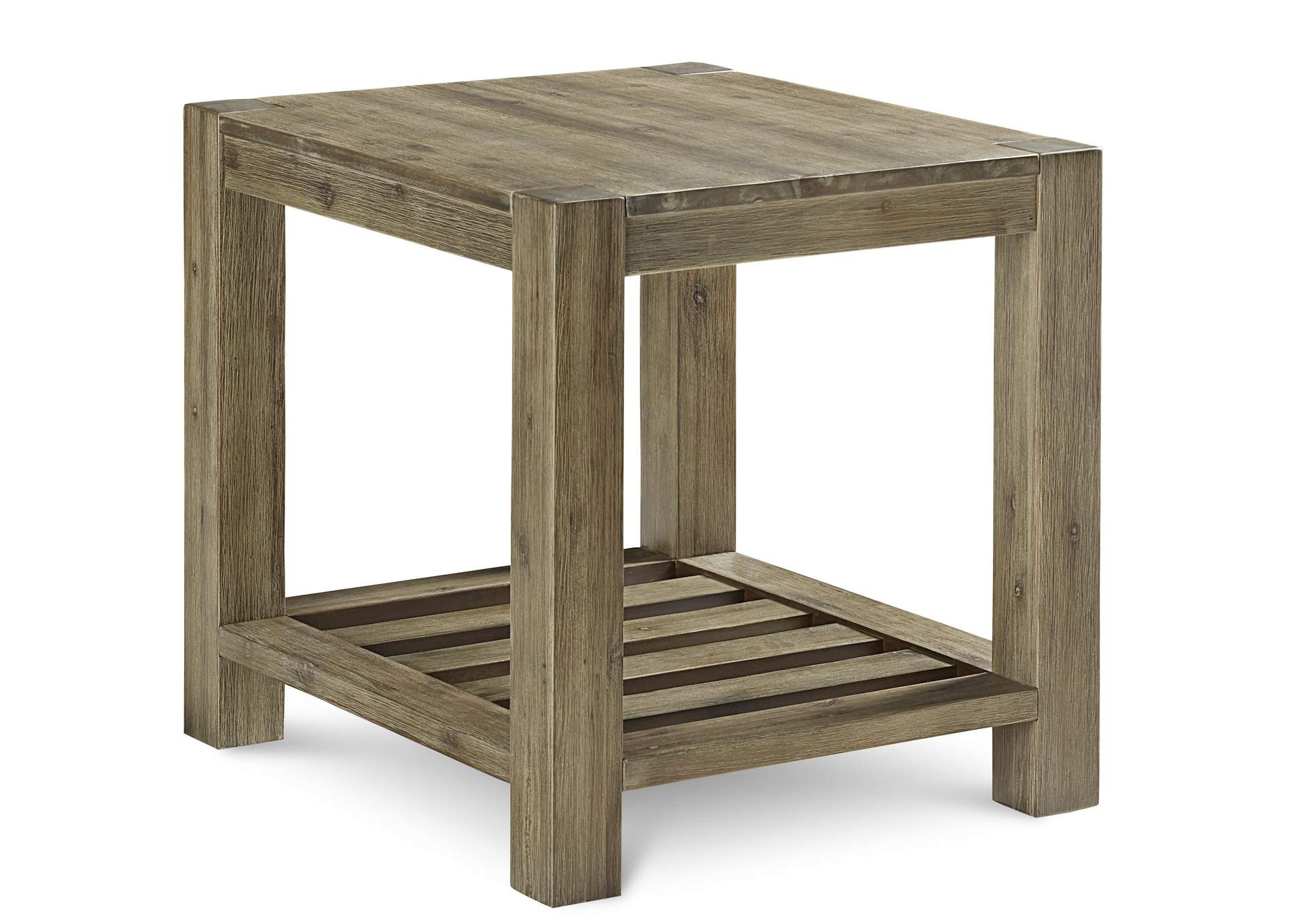 Canyon Solid Wood Rectangular End Table In Washed Grey image 6