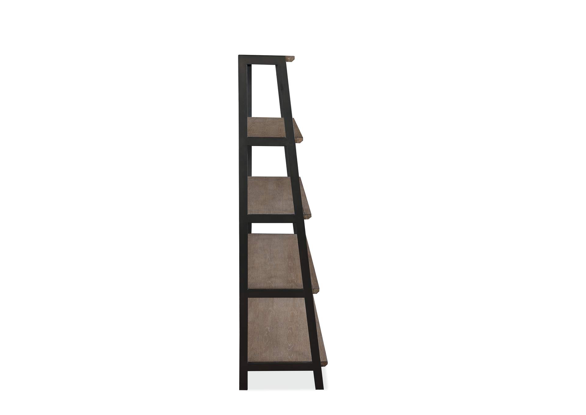 Finch Wood And Metal Etagere Bookcase In Buckwheat And Antique Bronze image 21