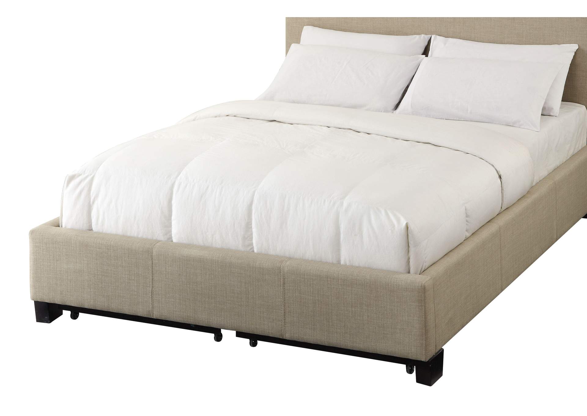 Levi Tufted Footboard Storage Bed In Toast Linen image 7