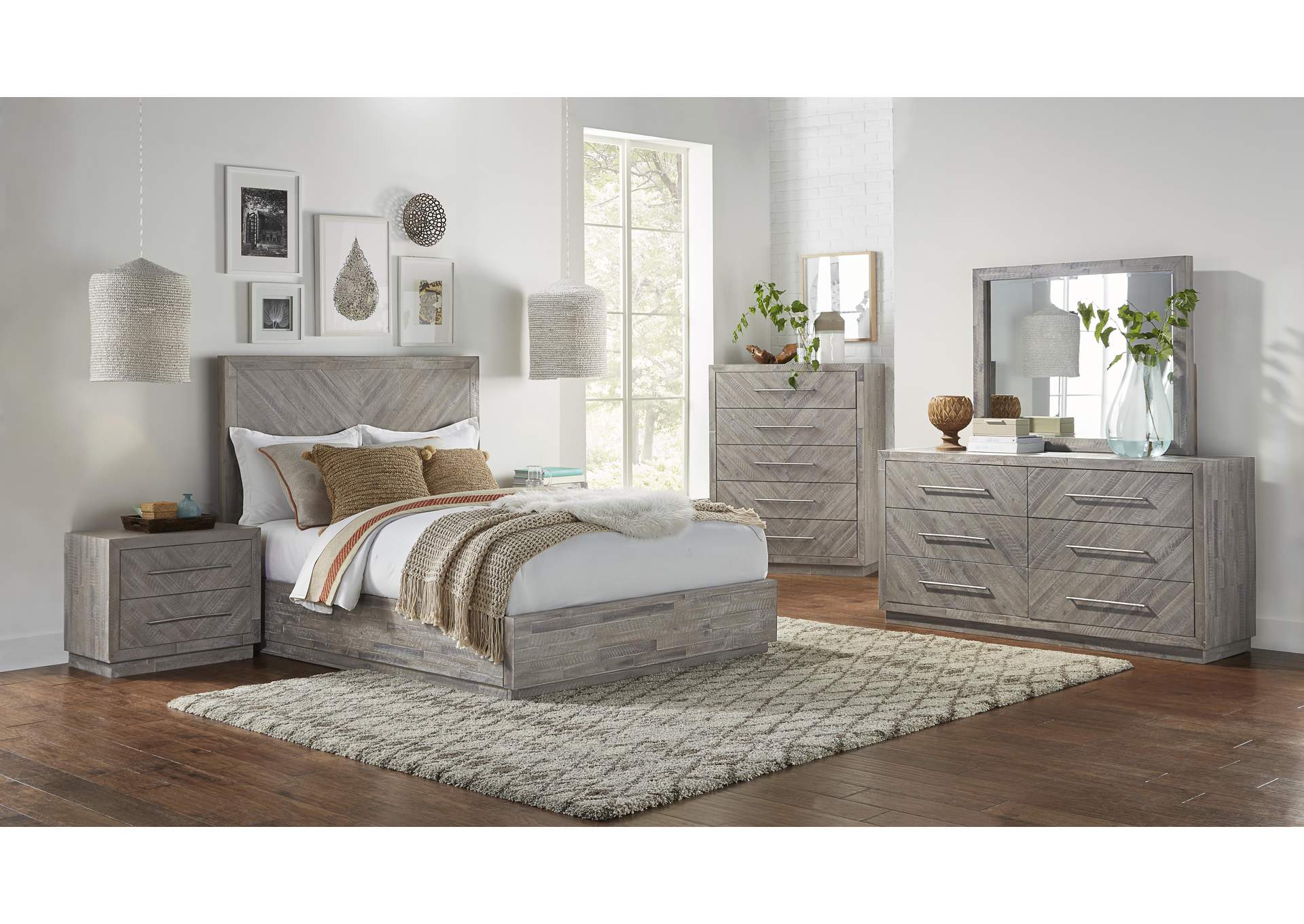 Alexandra Solid Wood Six Drawer Dresser In Rustic Latte (2024) image 3