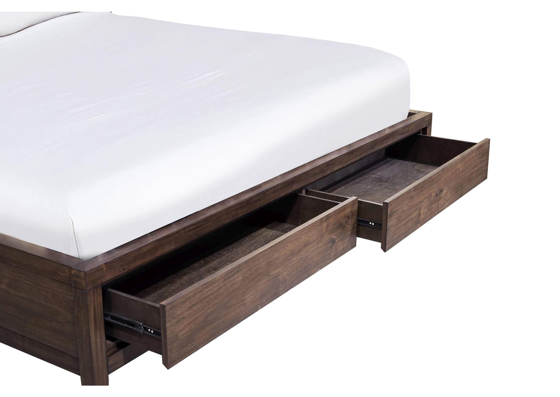 Boracay Upholstered Wingback Storage Bed In Wild Oats Brown image 8