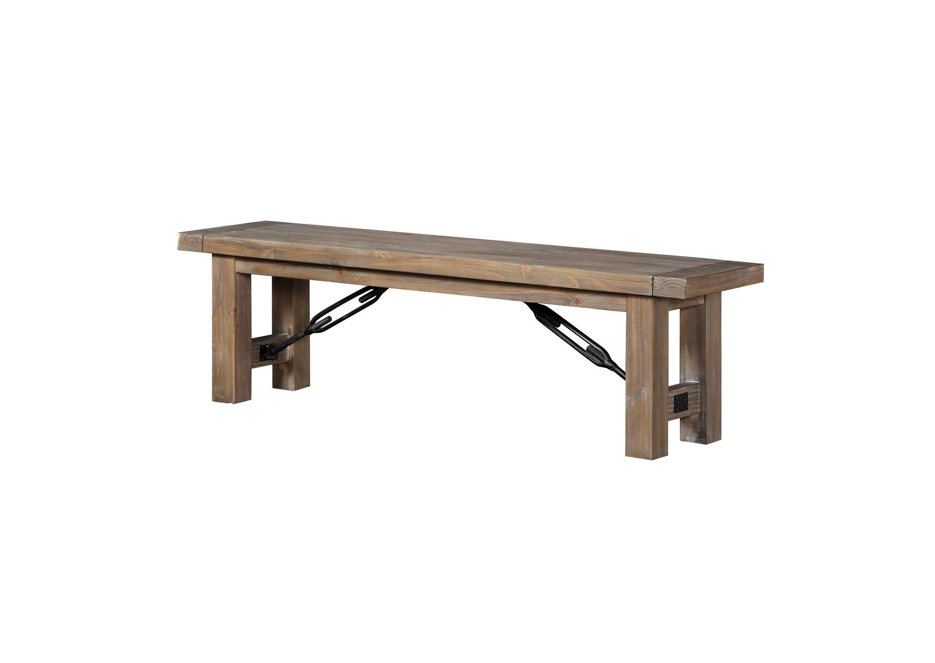 Autumn Solid Wood Dining Bench In Flink Oak image 1