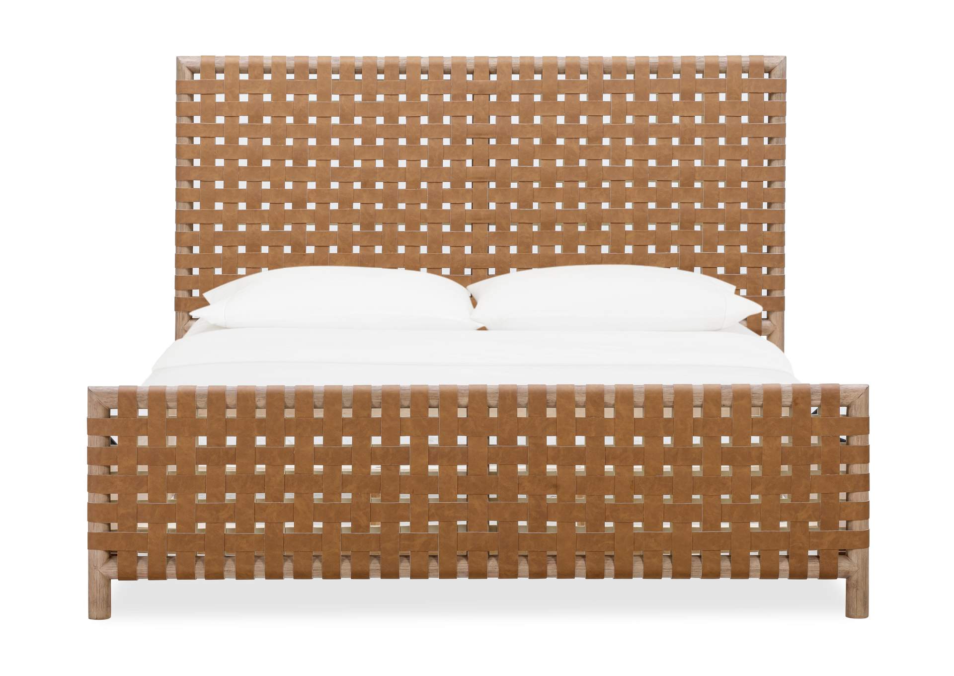 Dorsey Woven Panel Bed In Granola And Ginger