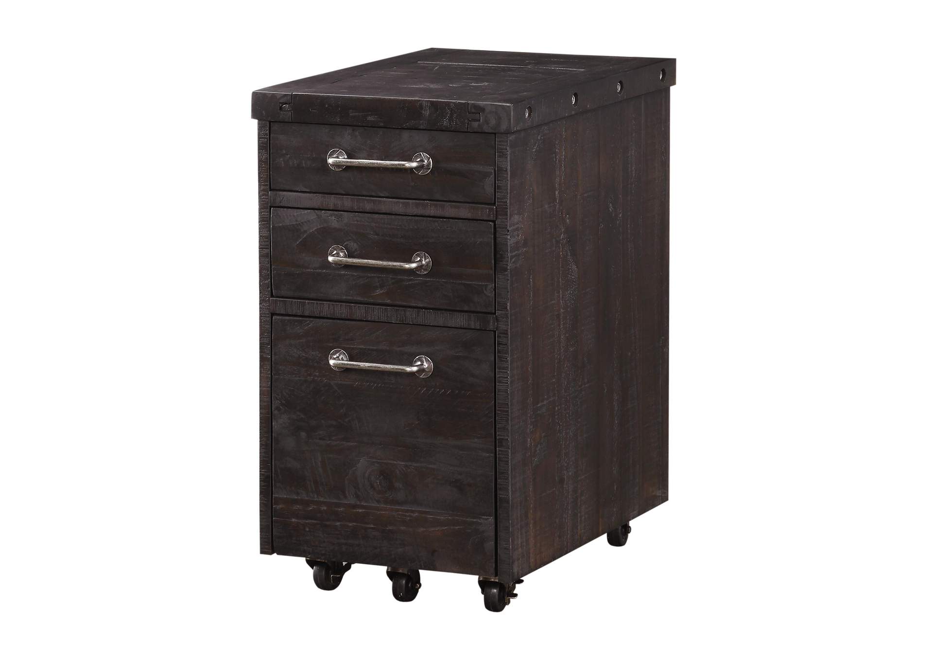 Yosemite Solid Wood Rollling File Cabinet In Cafe image 5