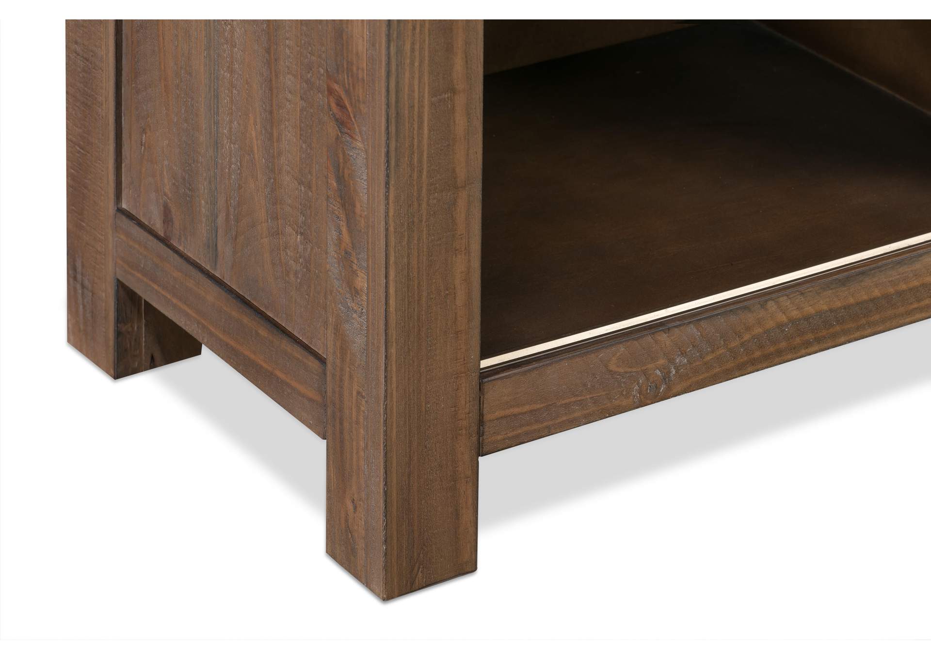 Autumn Sliding Door Bookcase In Flint Oak image 8