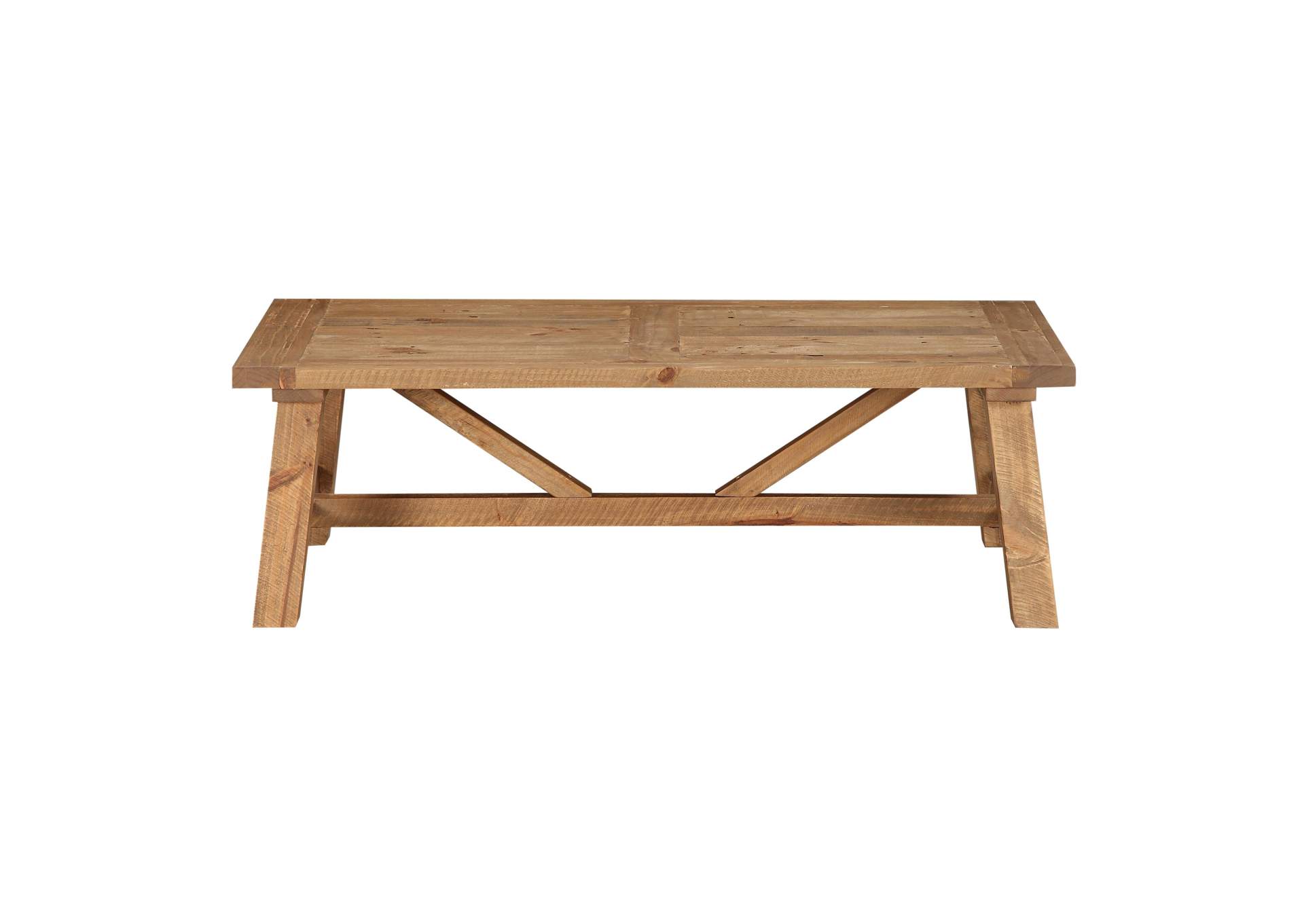 Harby Reclaimed Wood Rectangular Coffee Table In Rustic Tawny image 5