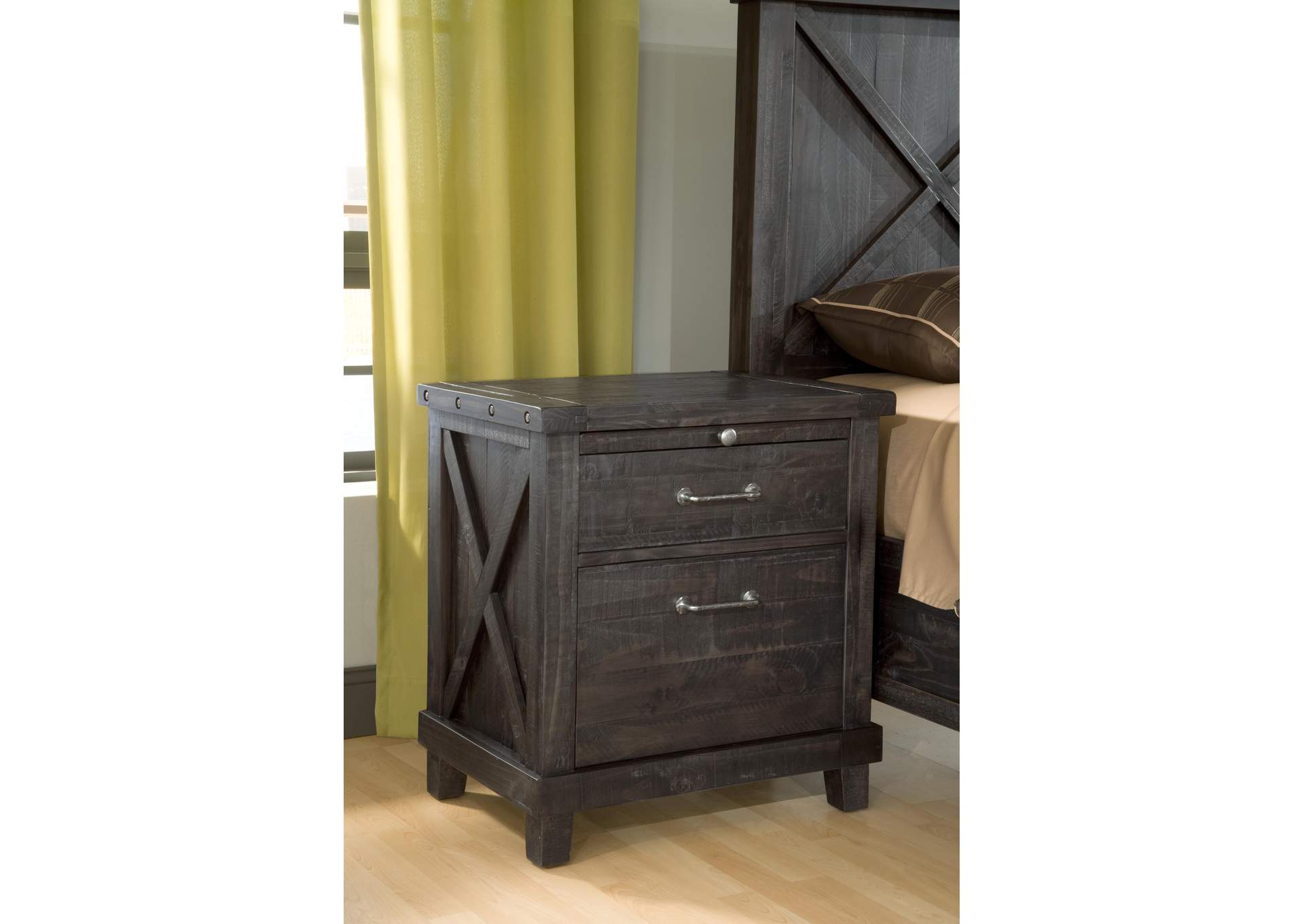 Yosemite Solid Wood Nightstand In Cafe image 3