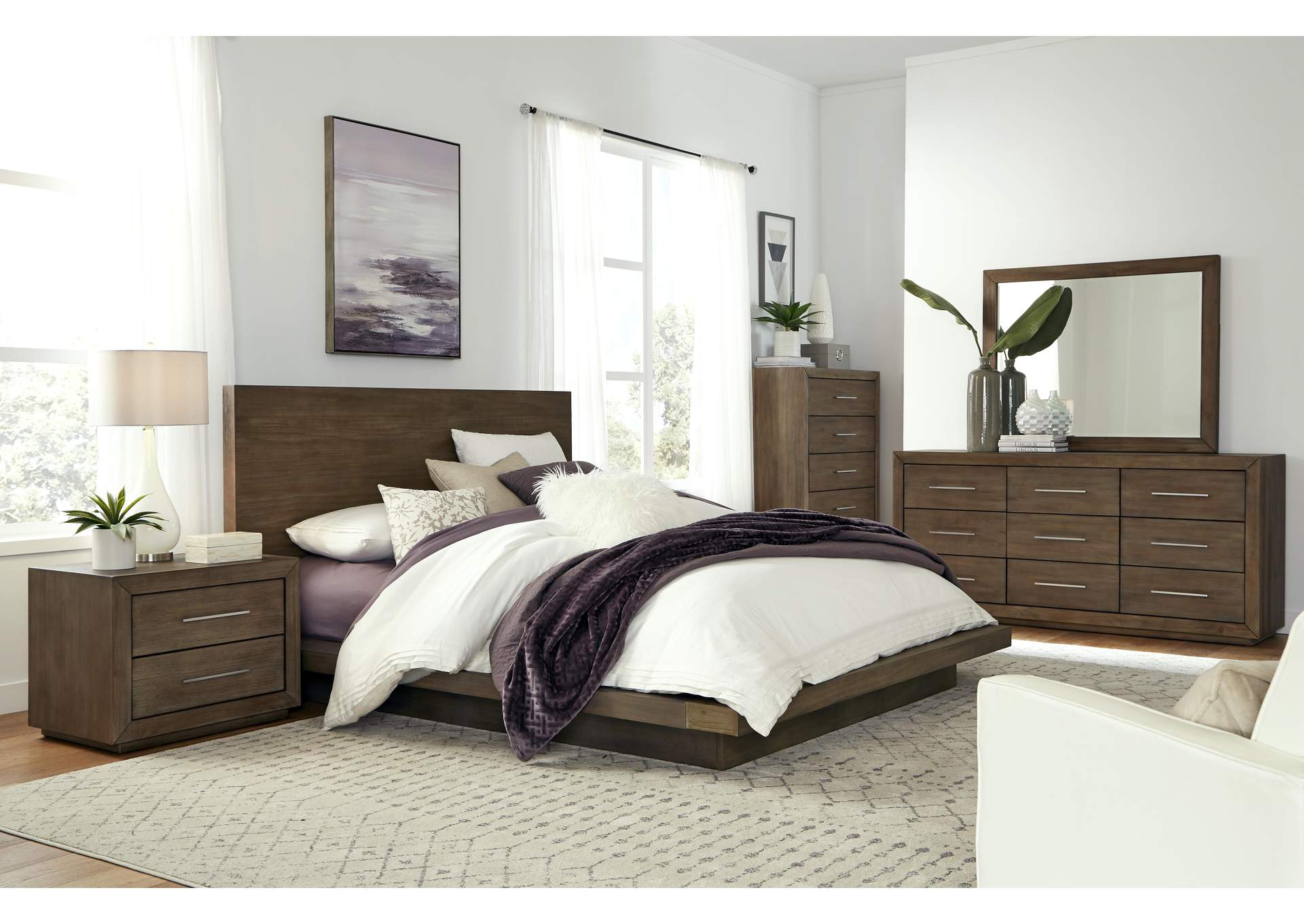 Melbourne Five Drawer Chest In Dark Pine (2024) image 3