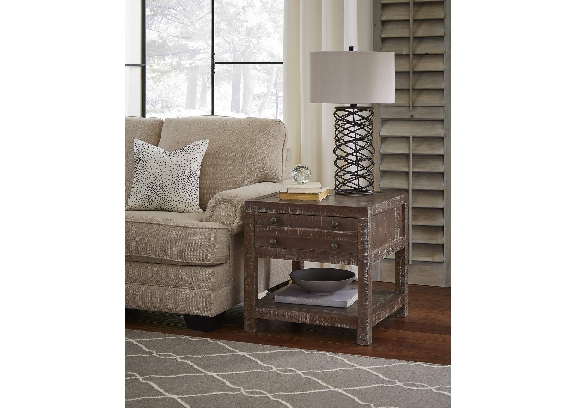 Townsend Solid Wood Side Table In Java image 1