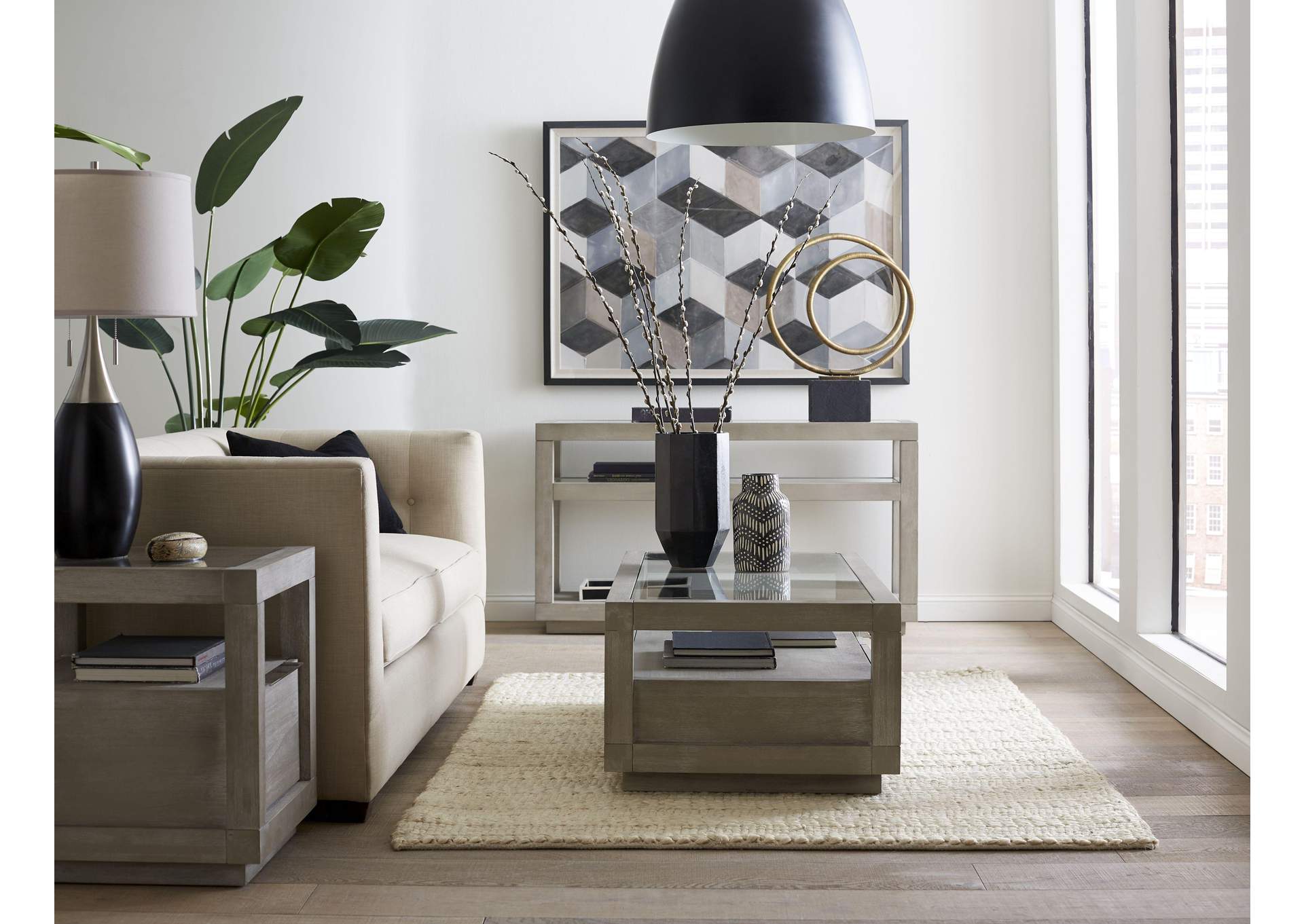 Oxford Two - Drawer Coffee Table In Mineral