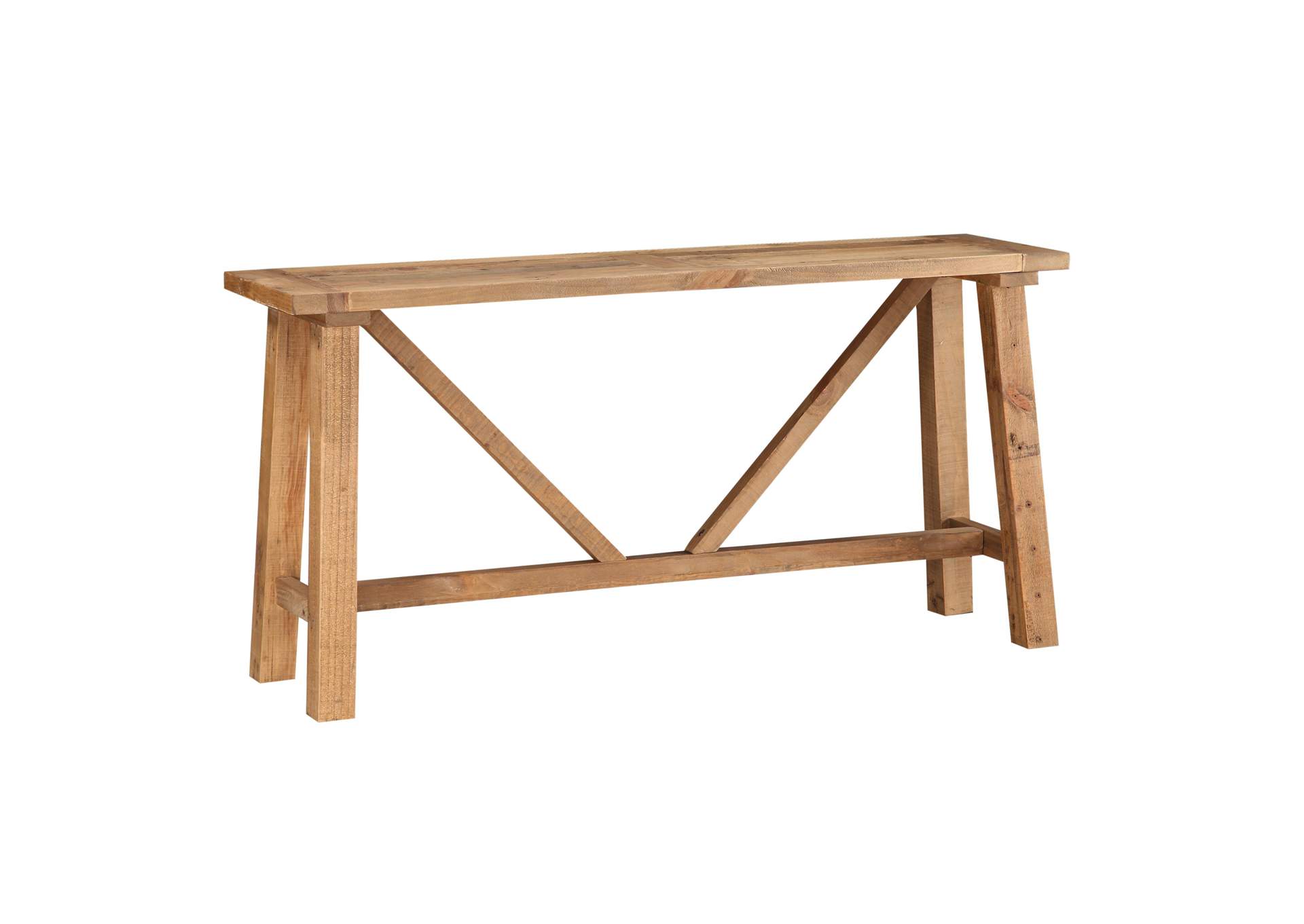 Harby Reclaimed Wood Console Table In Rustic Tawny image 4