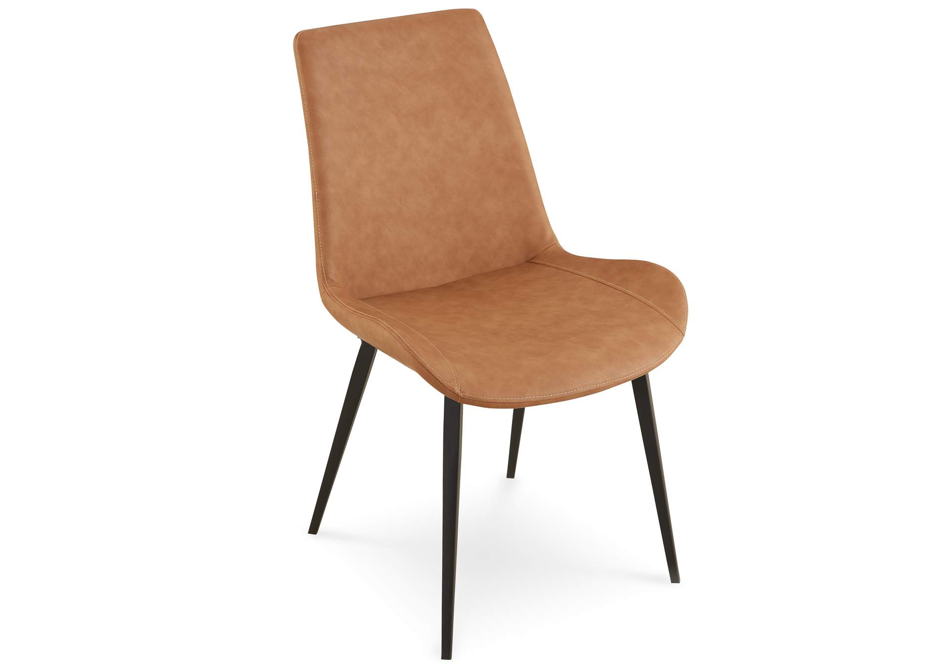 Nicoya Upholstered Dining Chair In Buckskin Synthetic Leather And Black (Set of 2)