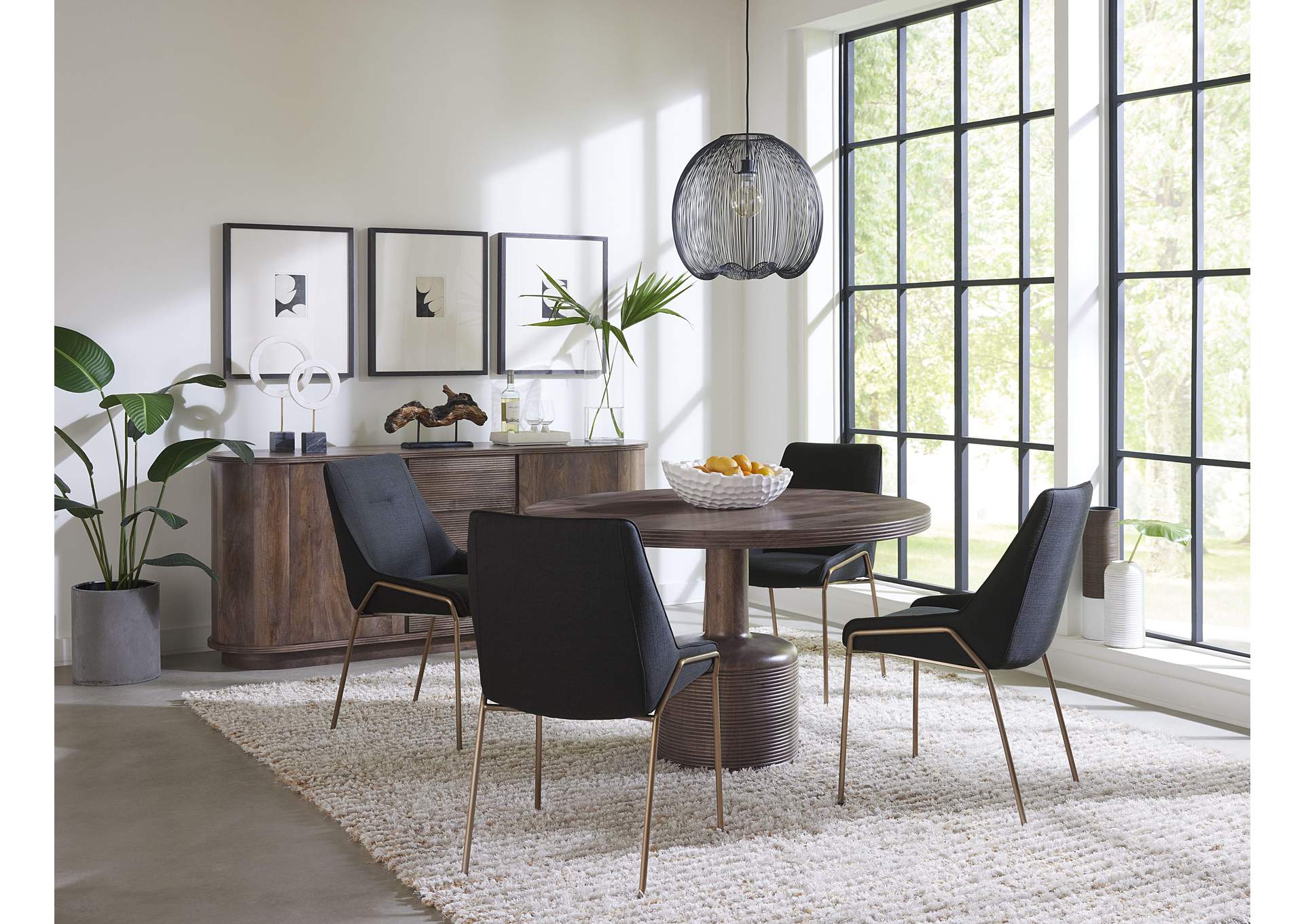 Liyana Solid Wood Round Dining Table In Natural Tan