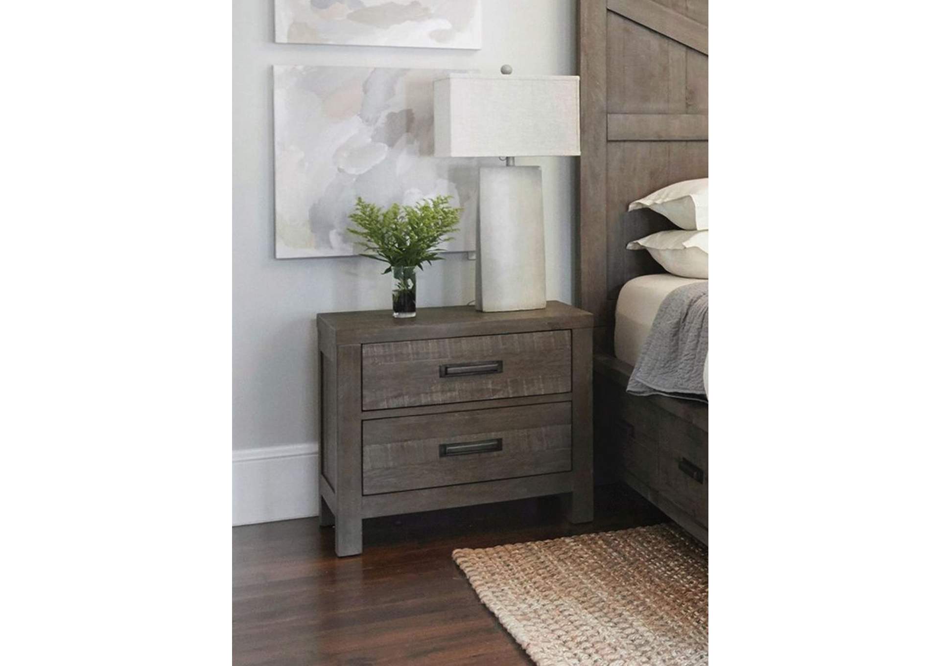Taryn Nightstand In Rustic Grey image 1