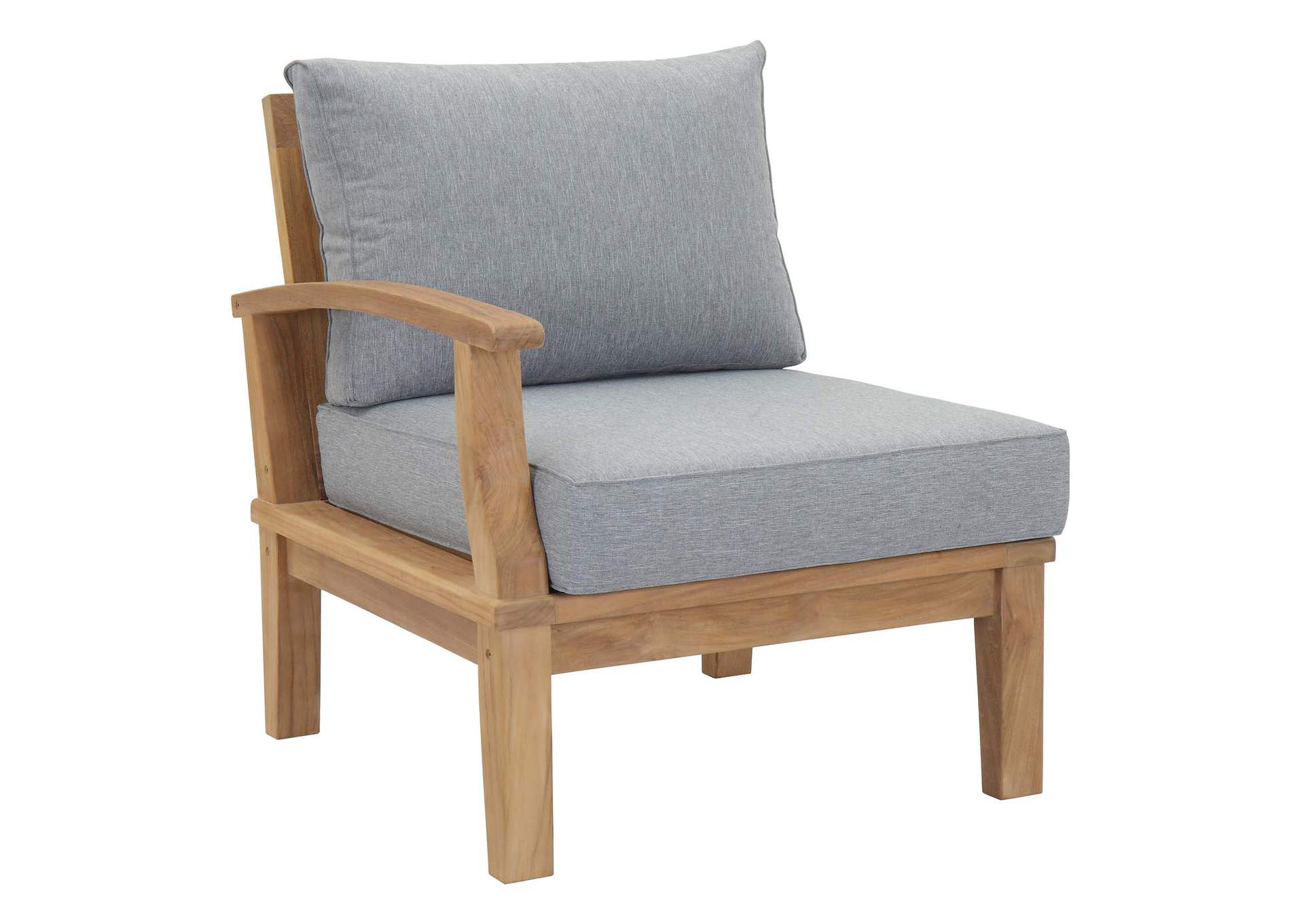 Marina Outdoor Patio Teak Left-Facing Sofa By Modway