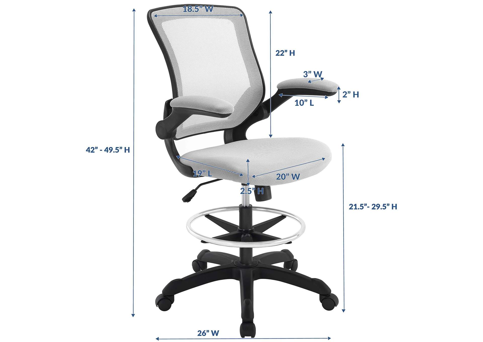 Veer Drafting Chair By Modway image 4