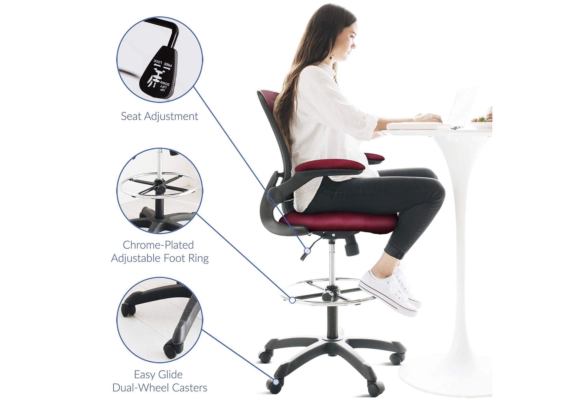 Veer Drafting Chair image 10