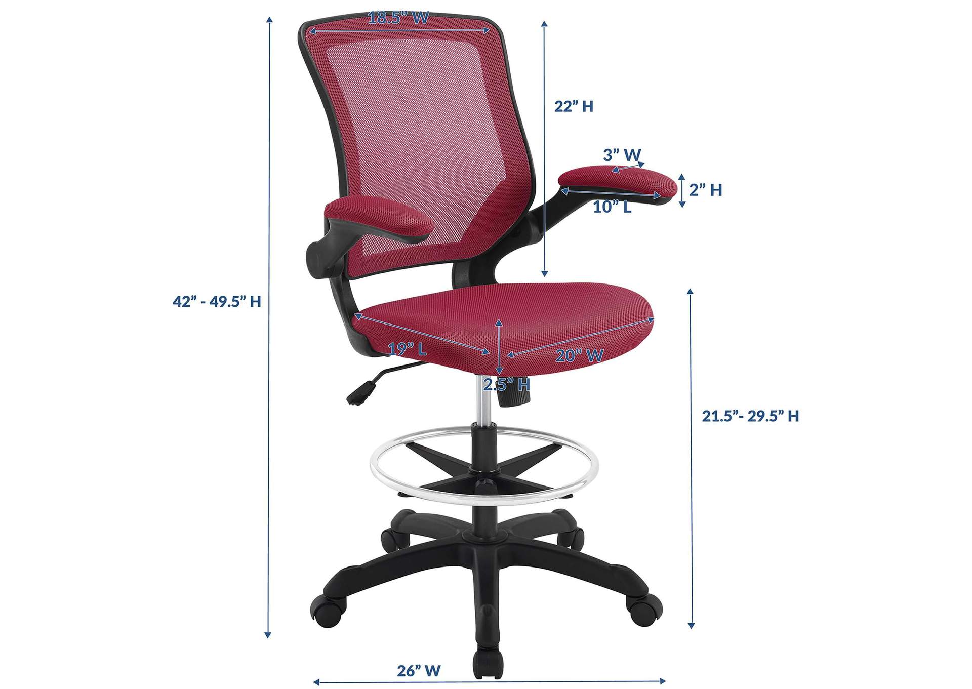 Veer Drafting Chair By Modway image 3