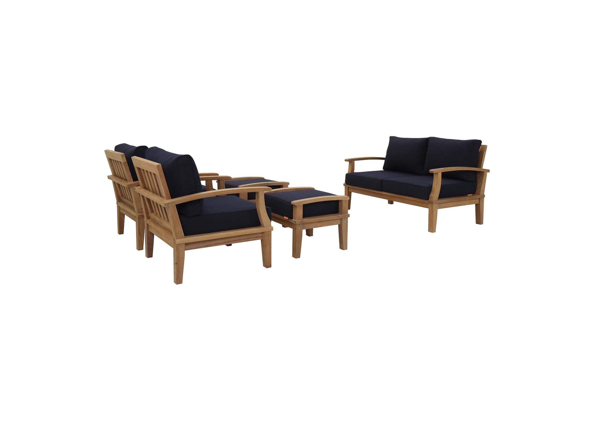 Marina 5 Piece Outdoor Patio Teak Set By Modway