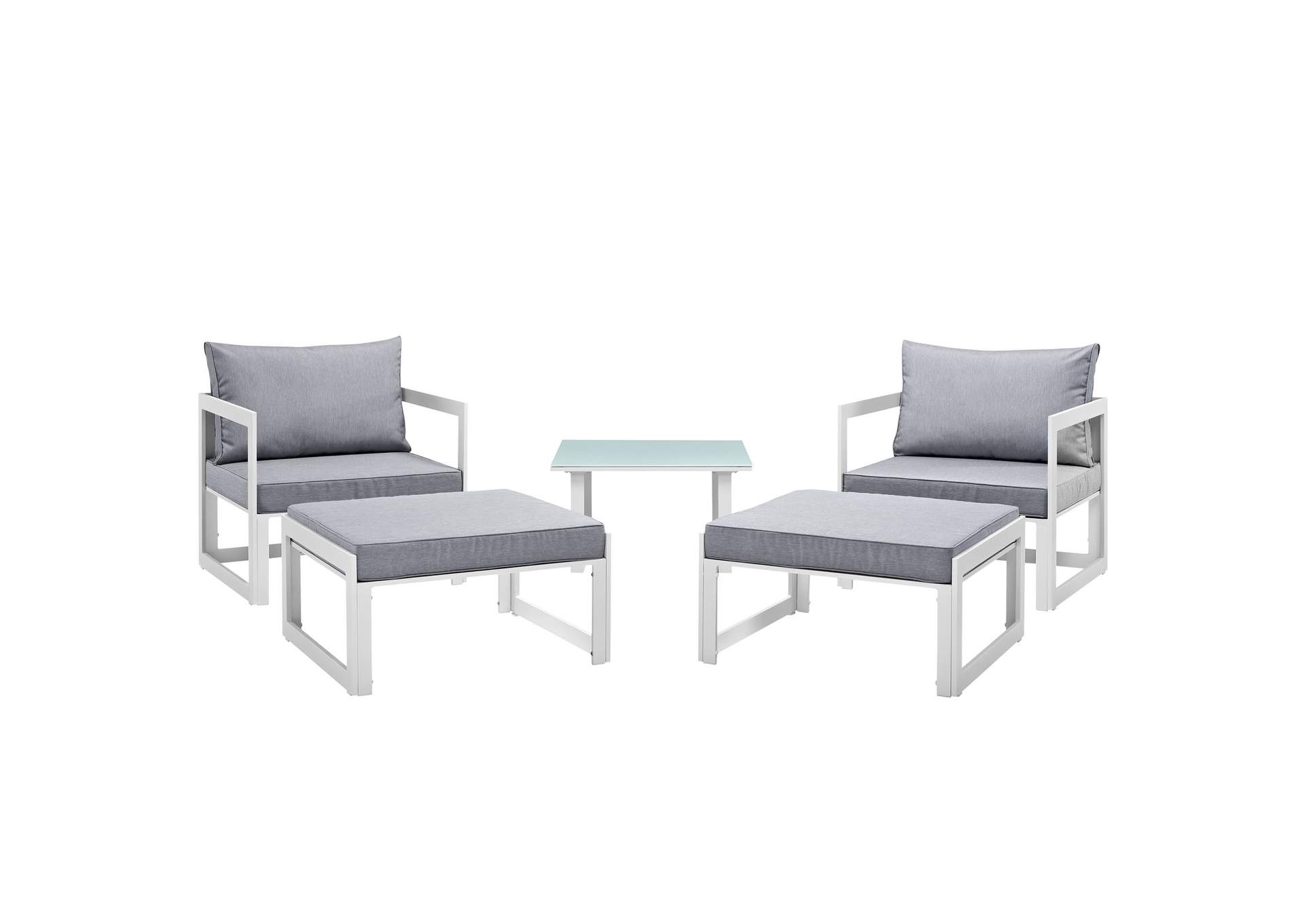 Fortuna 5 Piece Outdoor Patio Sectional Sofa Set By Modway image 1