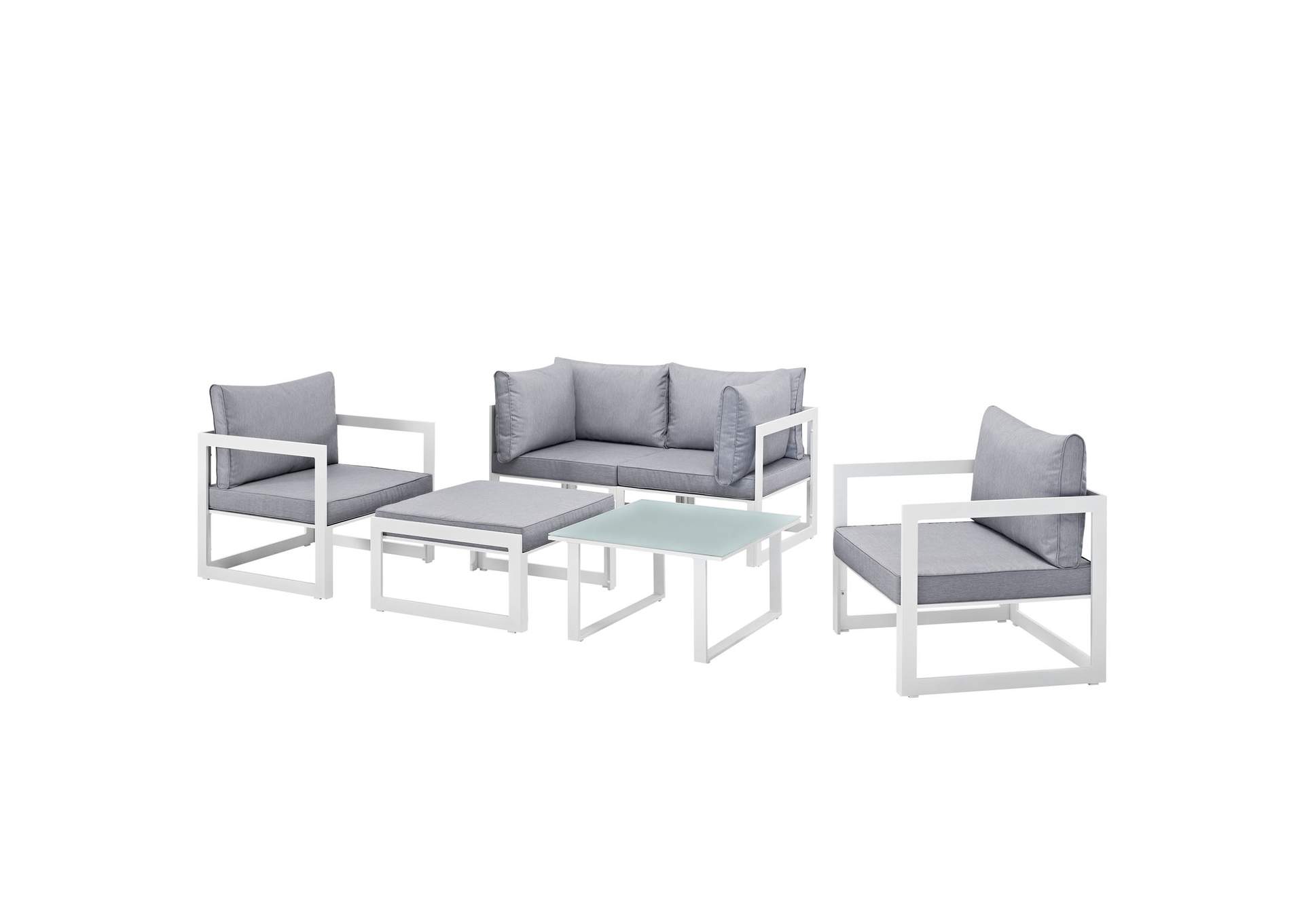 Fortuna 6 Piece Outdoor Patio Sectional Sofa Set By Modway image 1