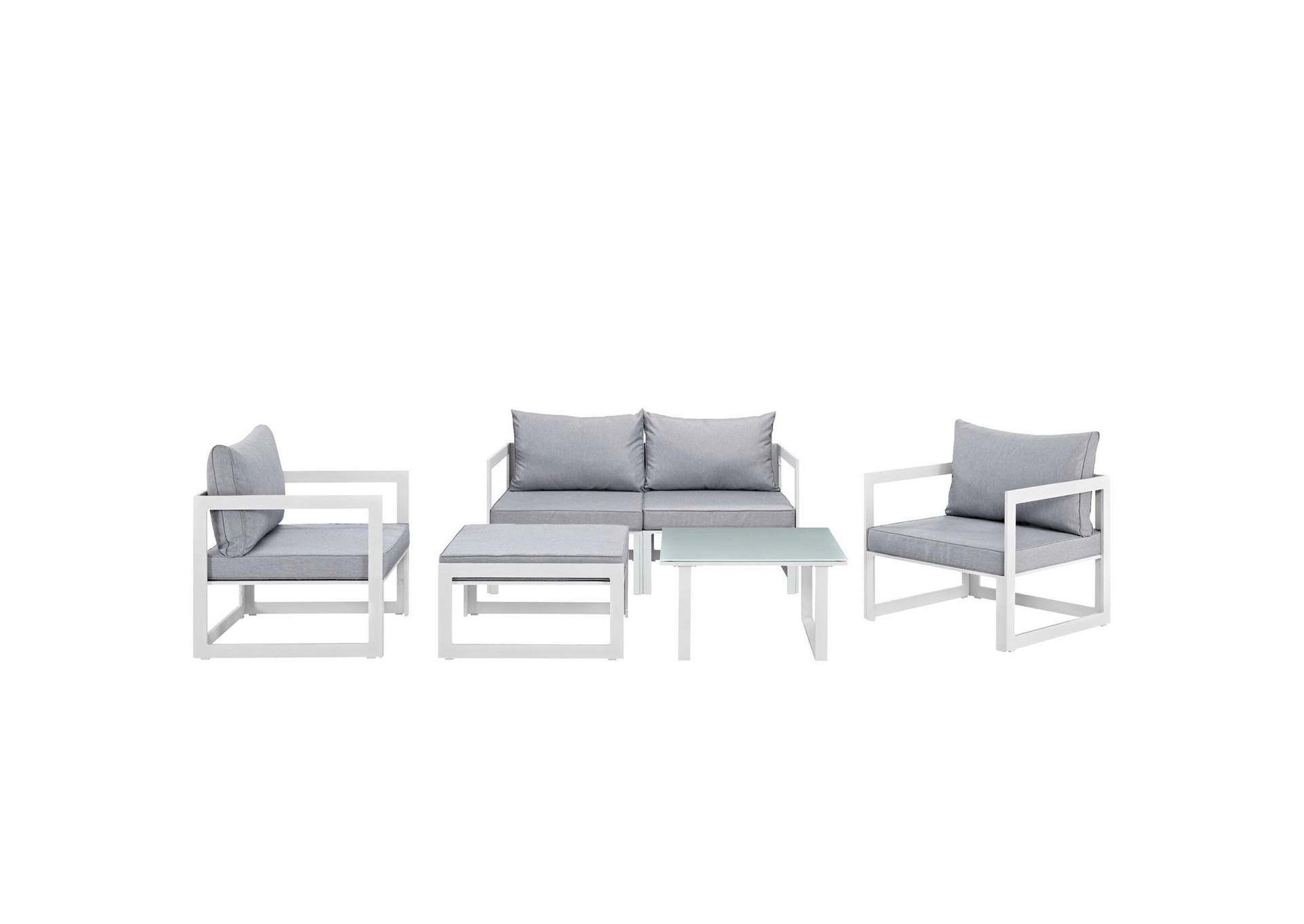 Fortuna 6 Piece Outdoor Patio Sectional Sofa Set image 3