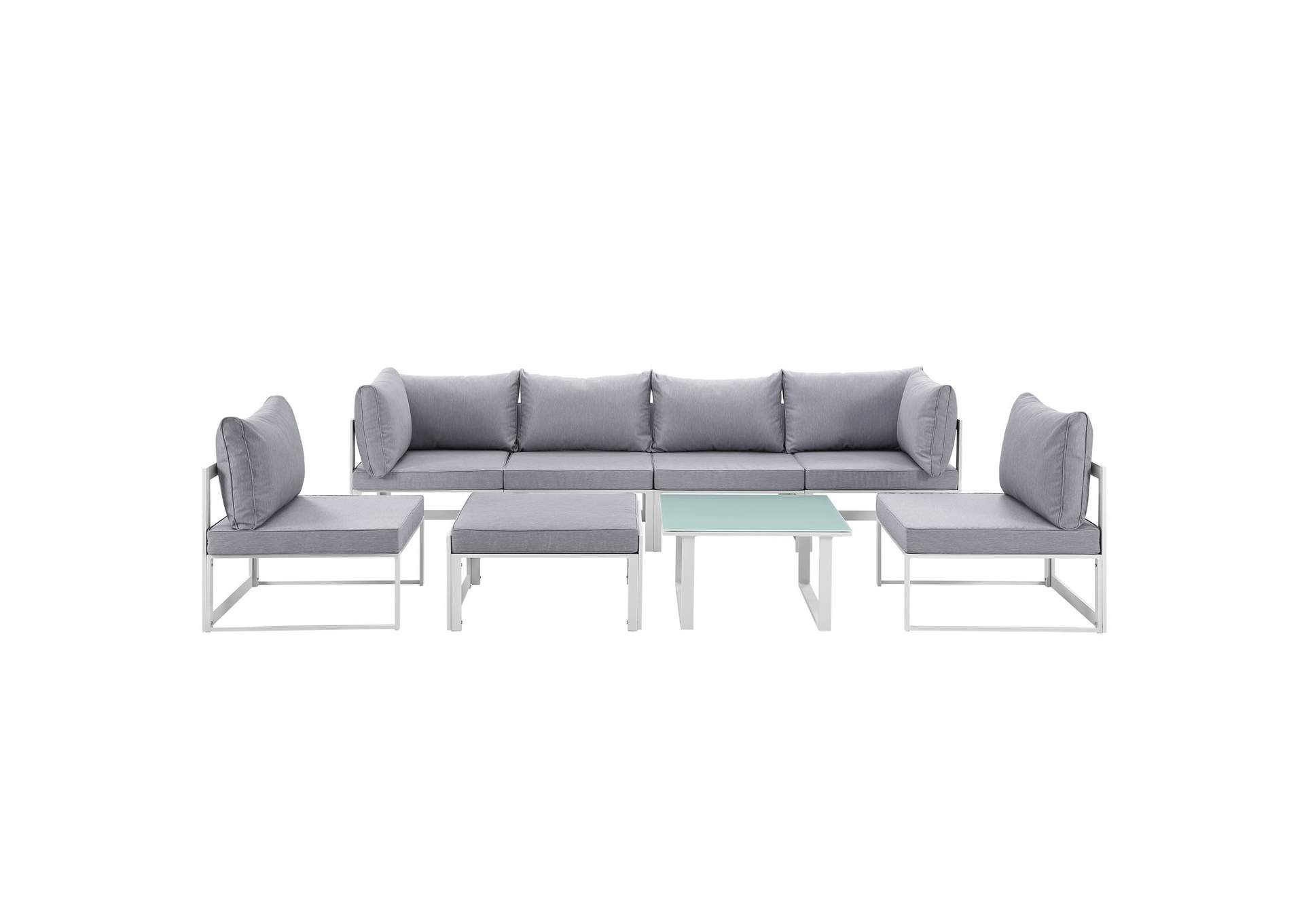 Fortuna 8 Piece Outdoor Patio Sectional Sofa Set By Modway image 1