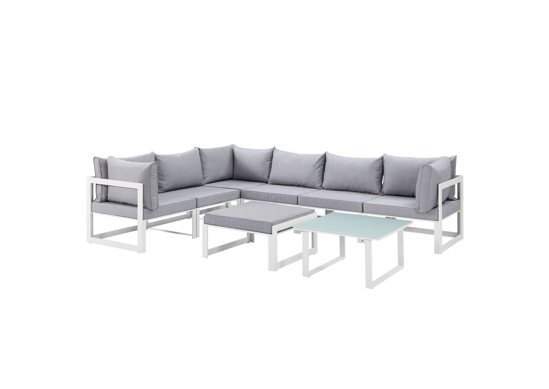 Fortuna 8 Piece Outdoor Patio Sectional Sofa Set By Modway image 1