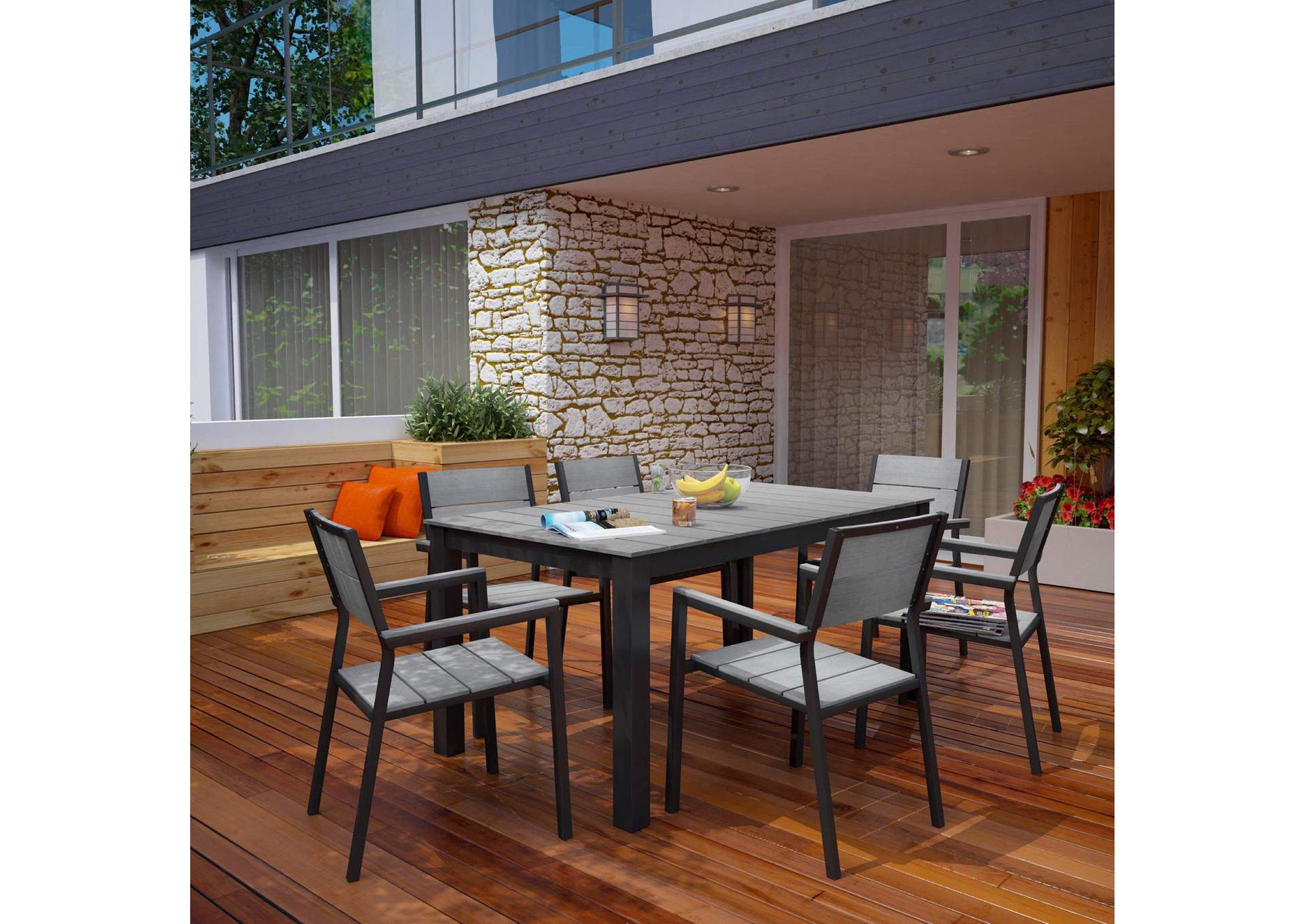 Maine 7 Piece Outdoor Patio Dining Set image 8