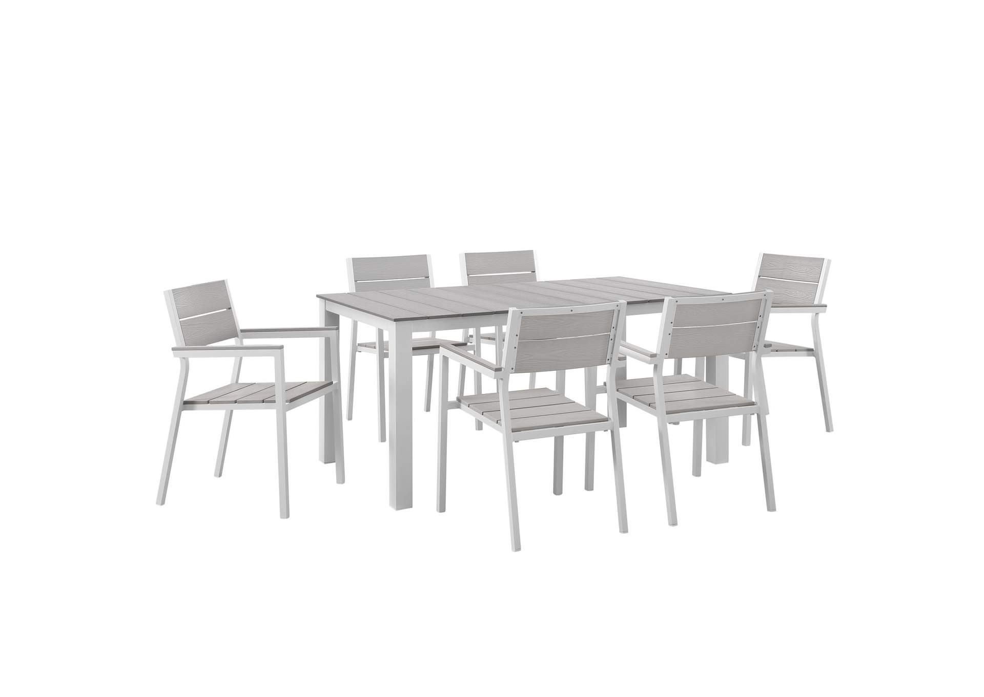 Maine 7 Piece Outdoor Patio Dining Set By Modway image 1