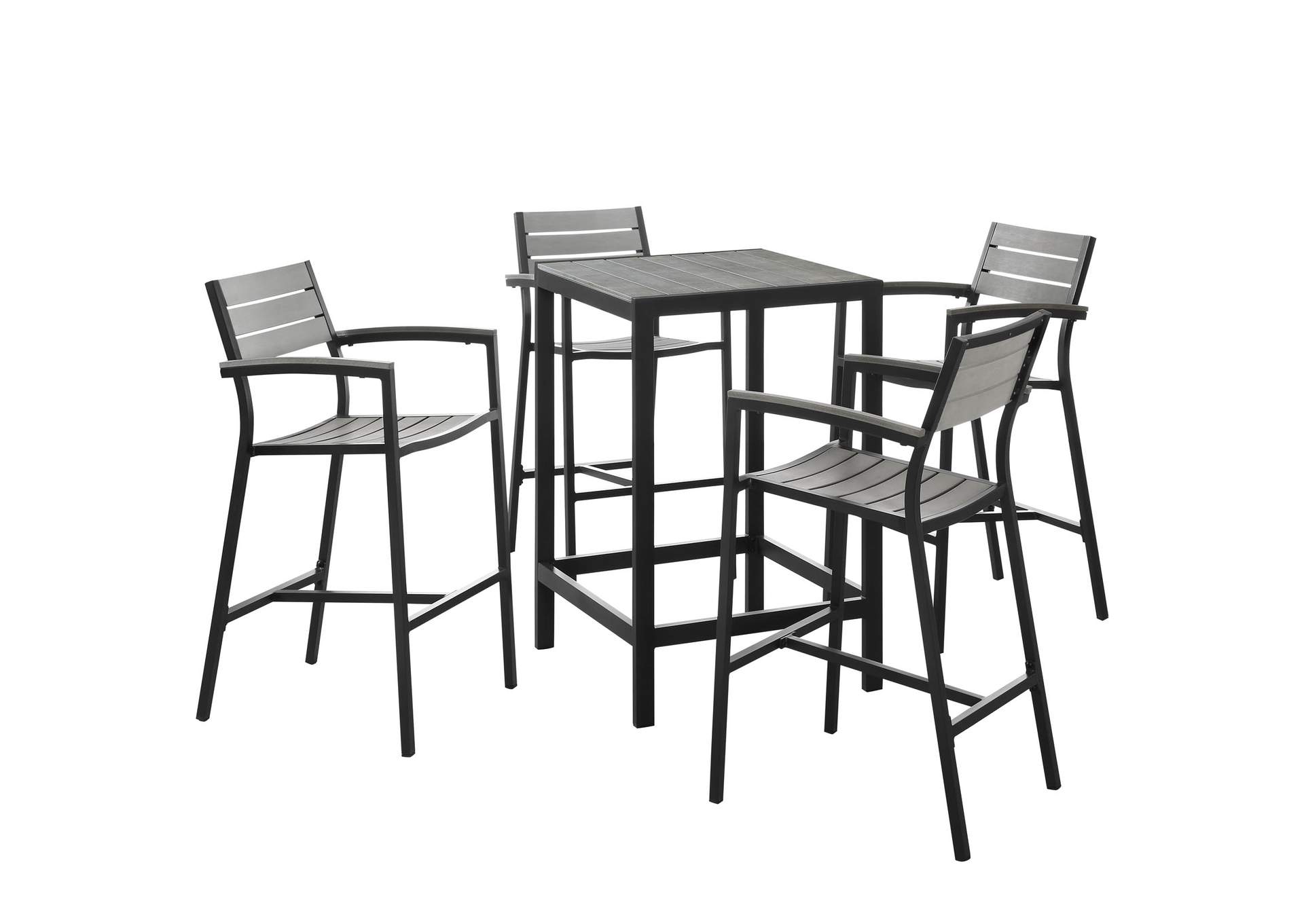 Maine 5 Piece Outdoor Patio Bar Set By Modway image 1
