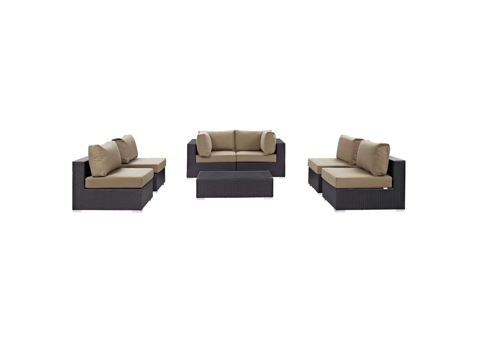 Convene 7 Piece Outdoor Patio Sectional Set