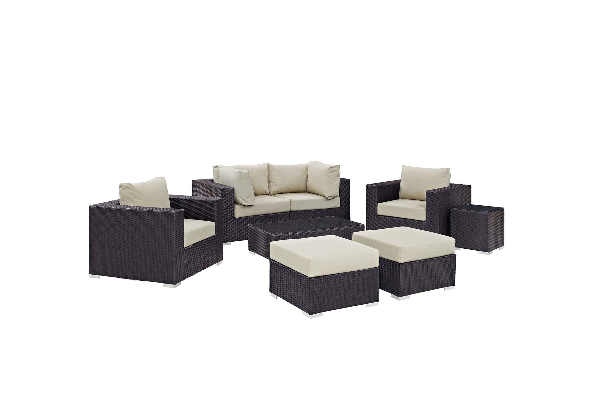 Convene 8 Piece Outdoor Patio Sectional Set
