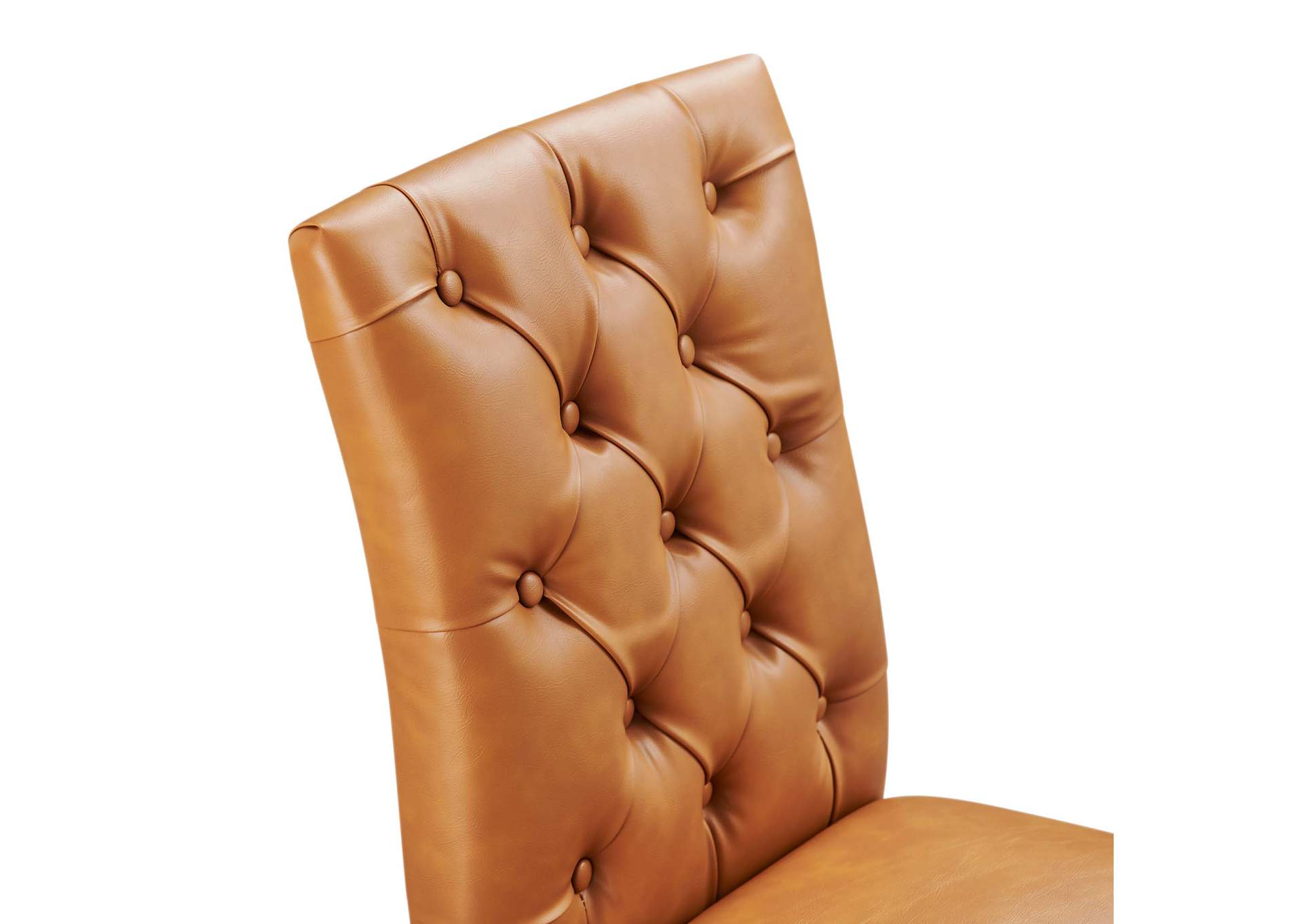 Duchess Button Tufted Vegan Leather Dining Chair