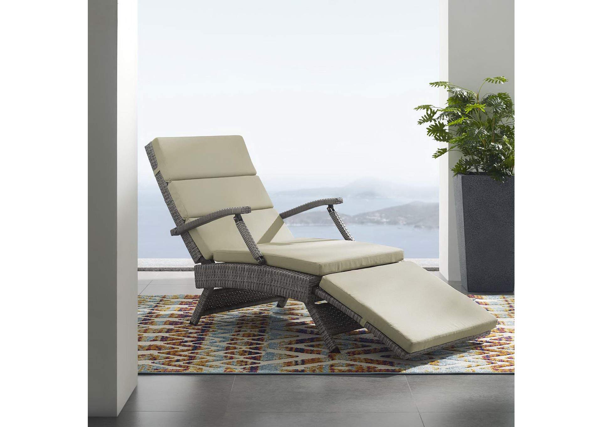 Envisage Chaise Outdoor Patio Wicker Rattan Lounge Chair image 11