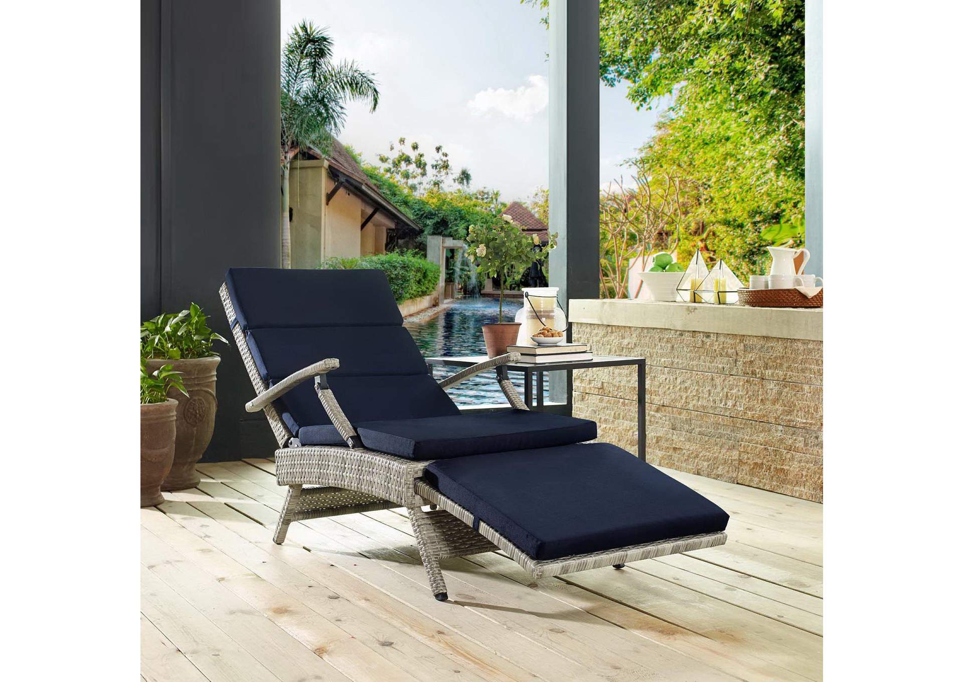 Envisage Chaise Outdoor Patio Wicker Rattan Lounge Chair image 11