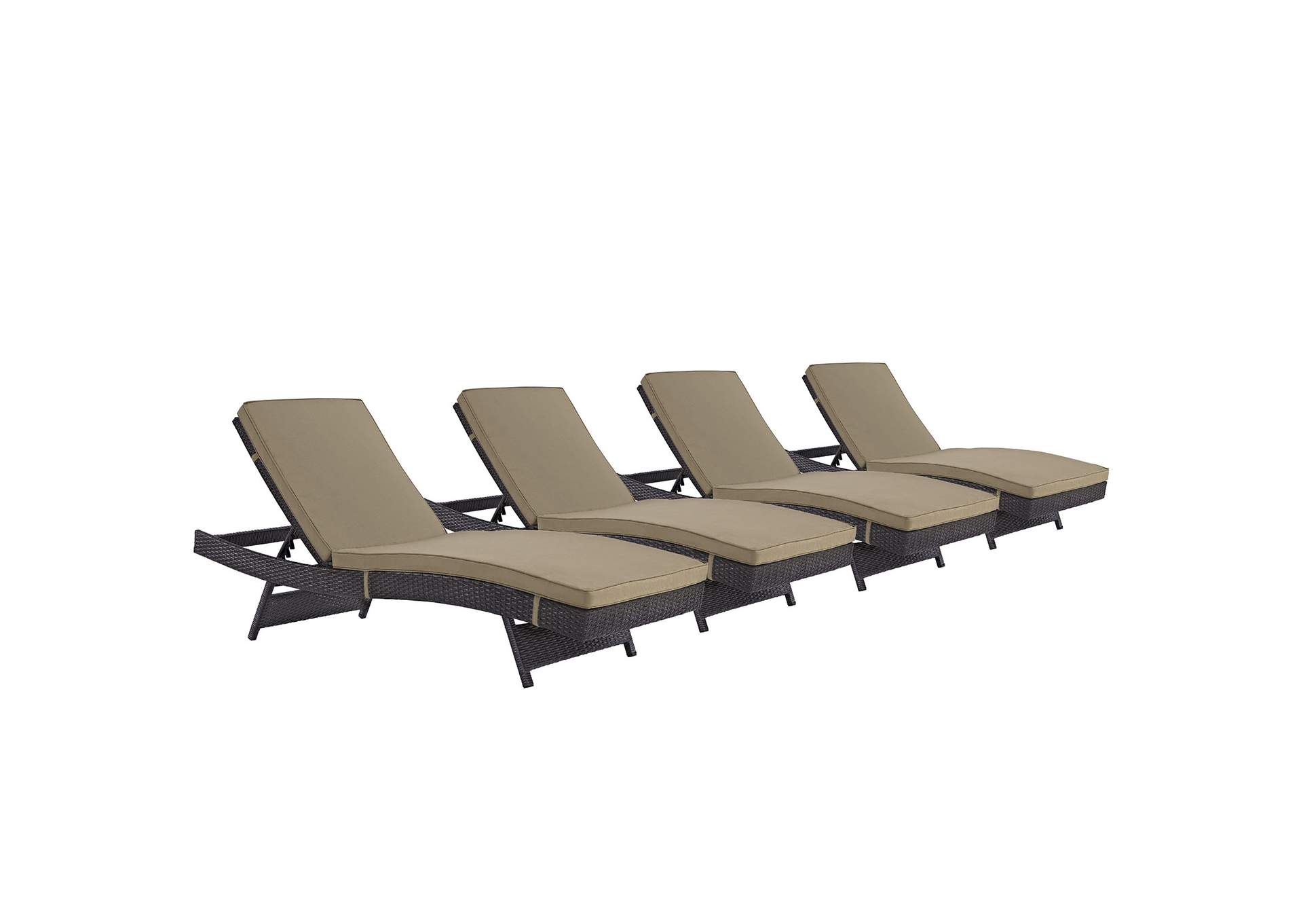 Convene Outdoor Patio Chaise Set Of 4 By Modway image 1
