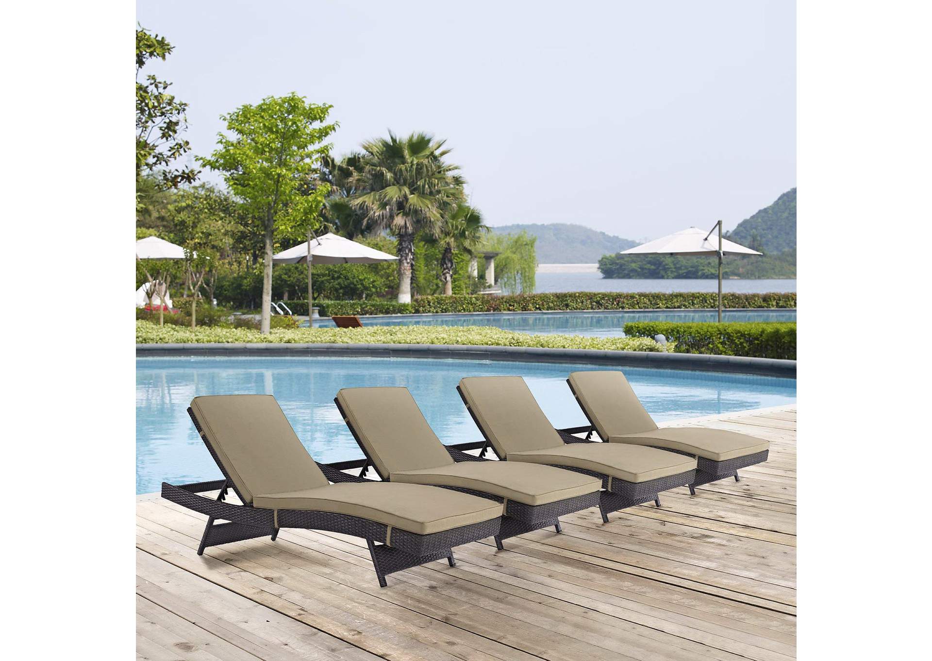 Convene Chaise Outdoor Patio Set Of 4 image 6