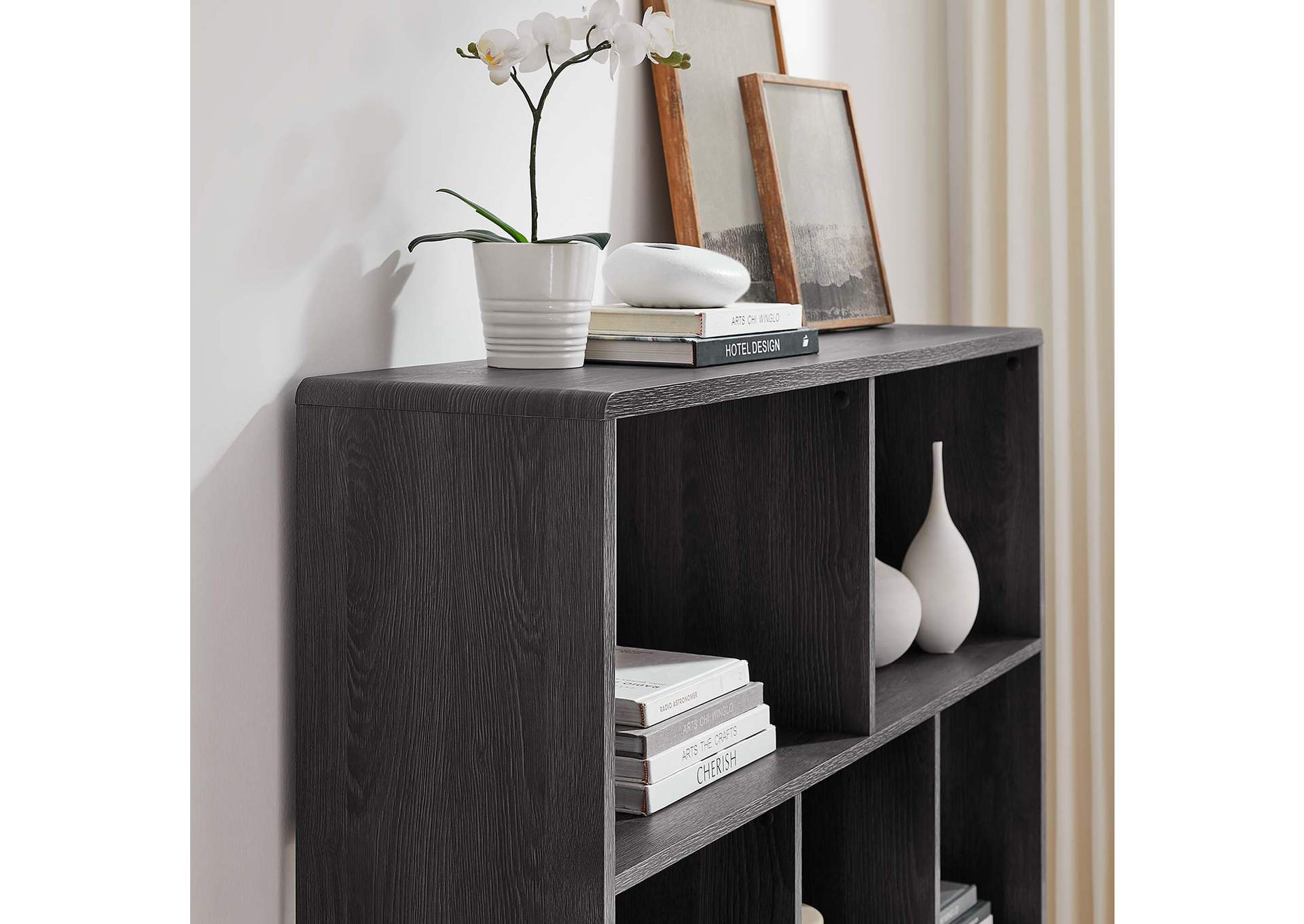 Transmit 7 Shelf Wood Grain Bookcase