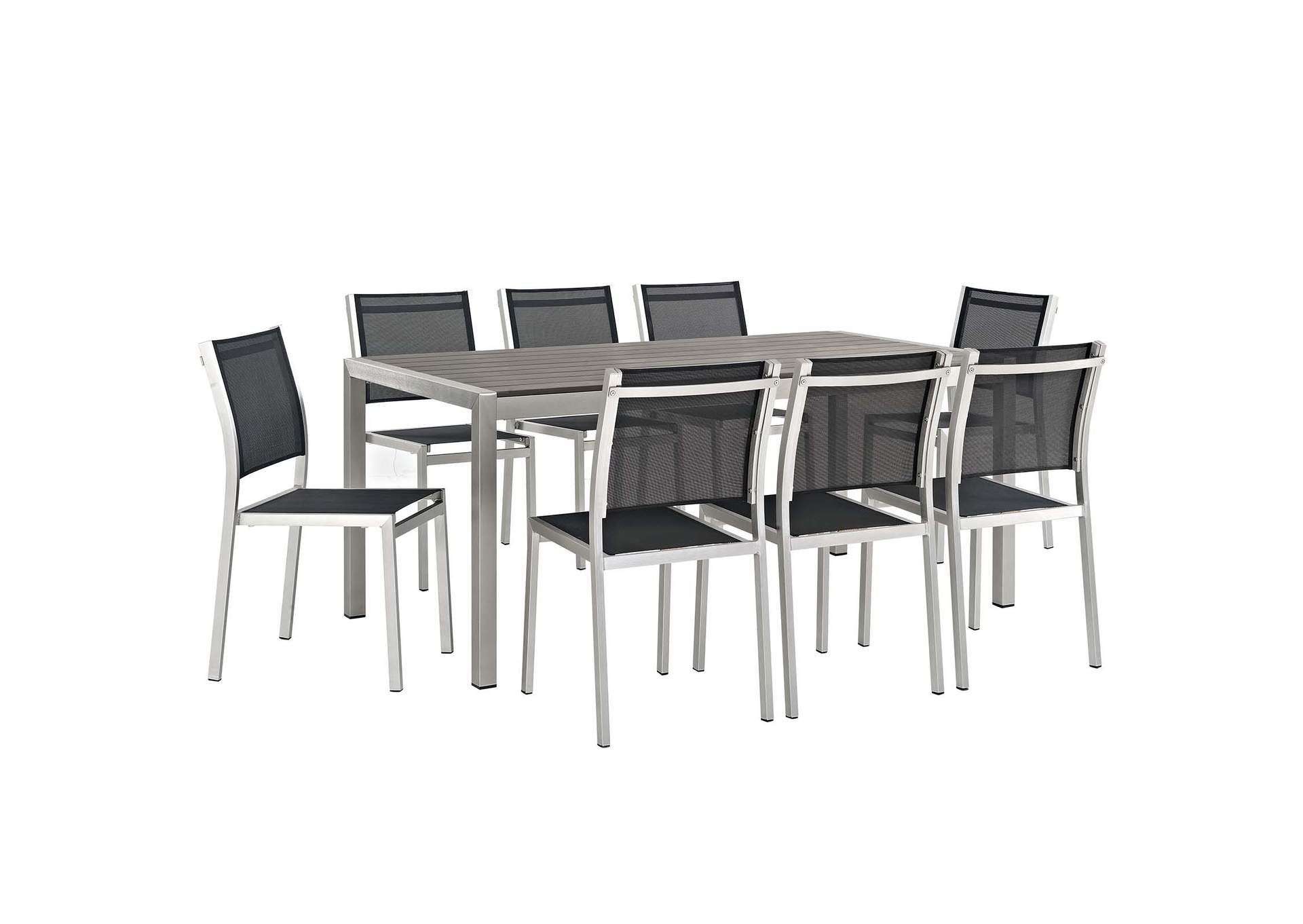 Shore 9 Piece Outdoor Patio Aluminum Dining Set By Modway image 1