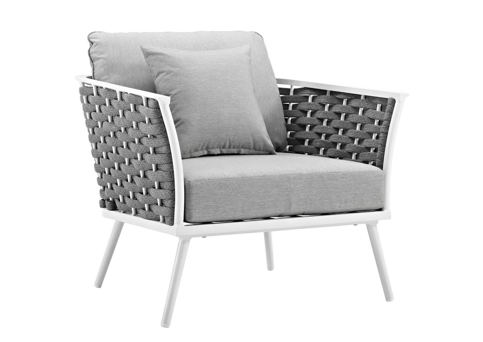 Stance 3 Piece Outdoor Patio Aluminum Sectional Sofa Set image 5