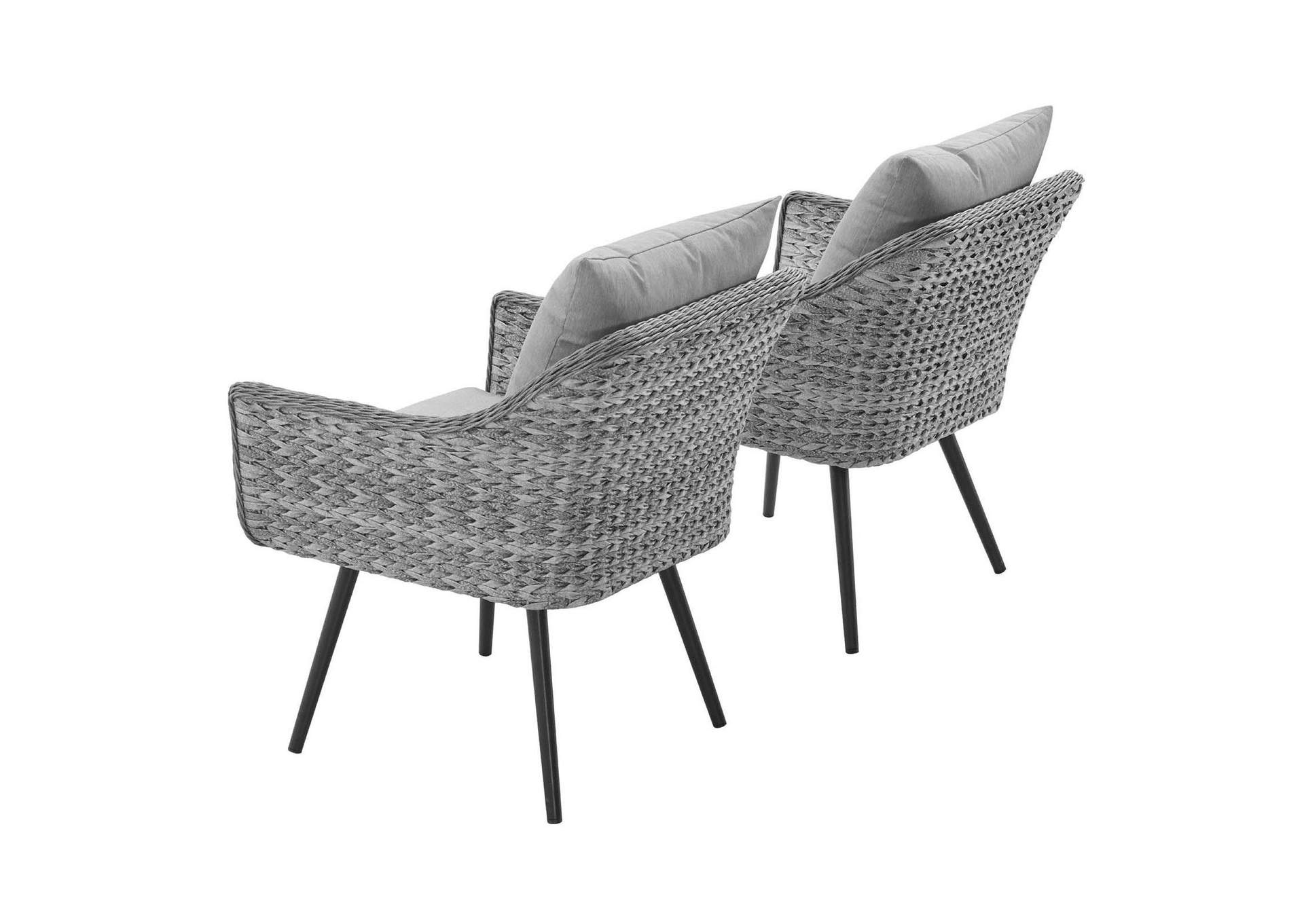 Endeavor Armchair Outdoor Patio Wicker Rattan Set Of 2 image 3