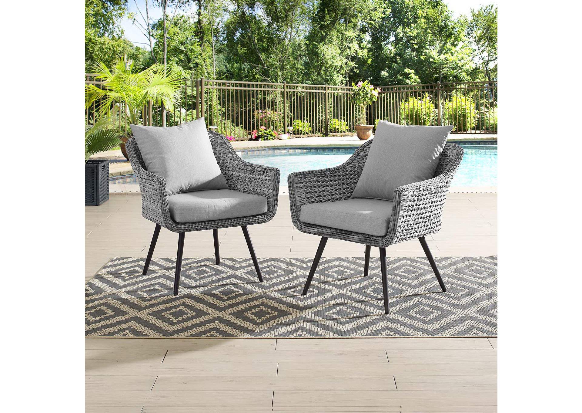 Endeavor Armchair Outdoor Patio Wicker Rattan Set Of 2 image 7